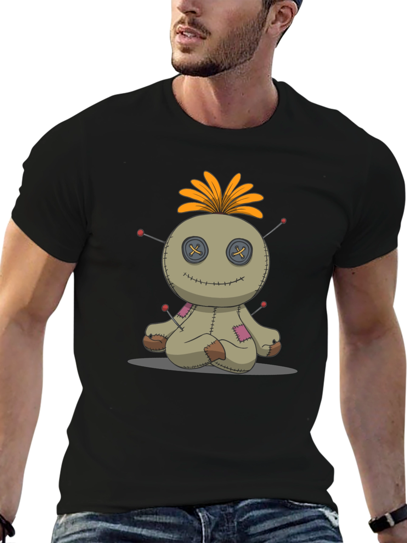 Voodoo Doll Graphic Tee - Dark Humor T-Shirt
