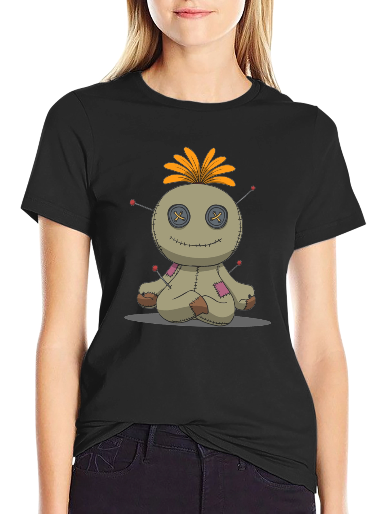 Voodoo Doll Graphic Tee - Dark Humor T-Shirt