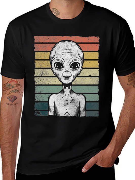 Vintage Alien Graphic T-Shirt - Retro Style