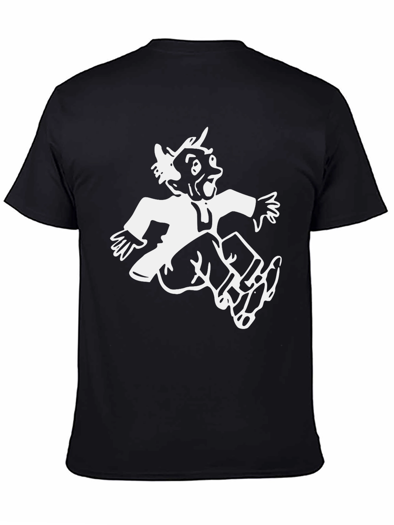 Retro Cartoon Graphic Black T-Shirt