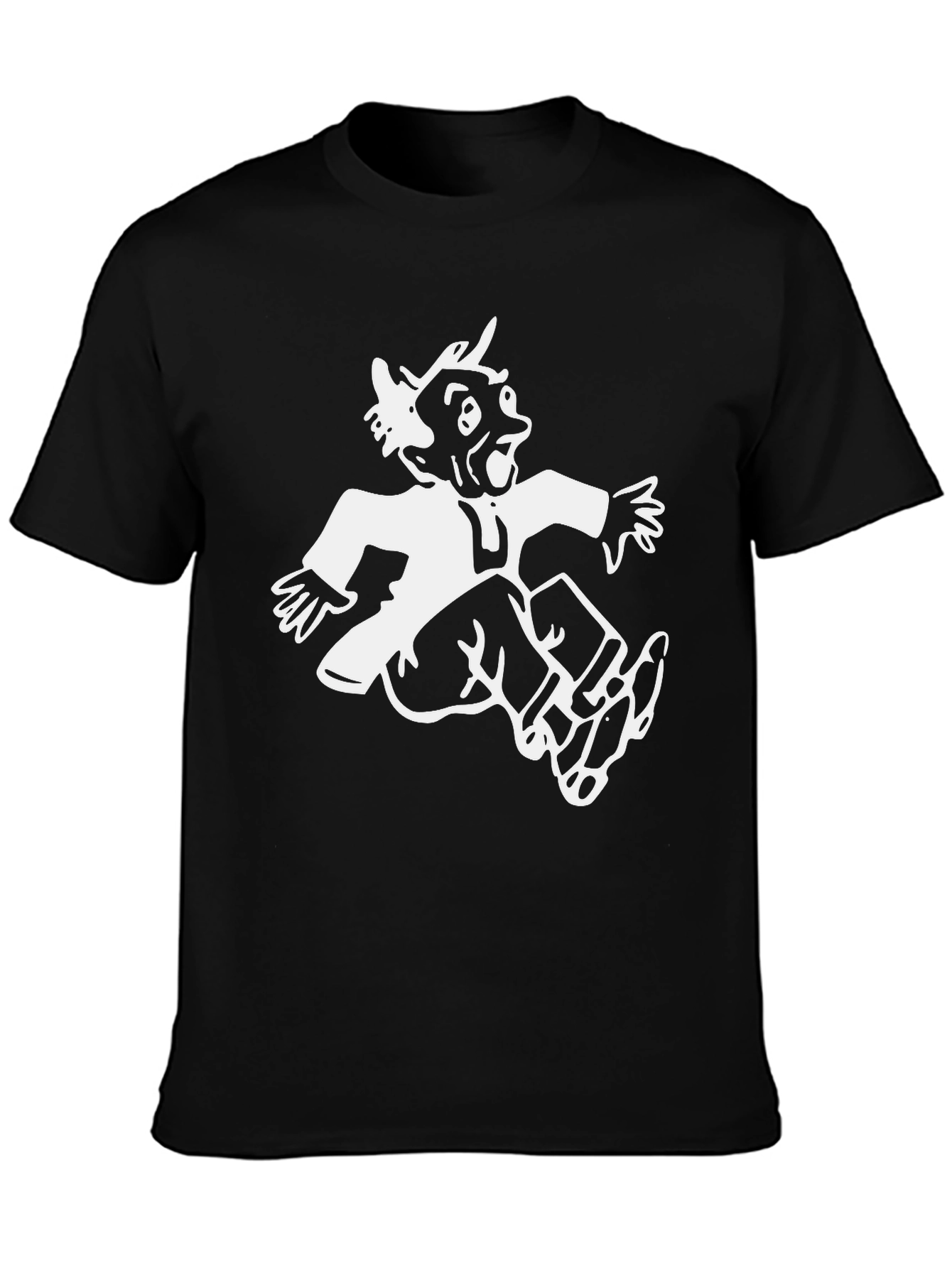 Retro Cartoon Graphic Black T-Shirt