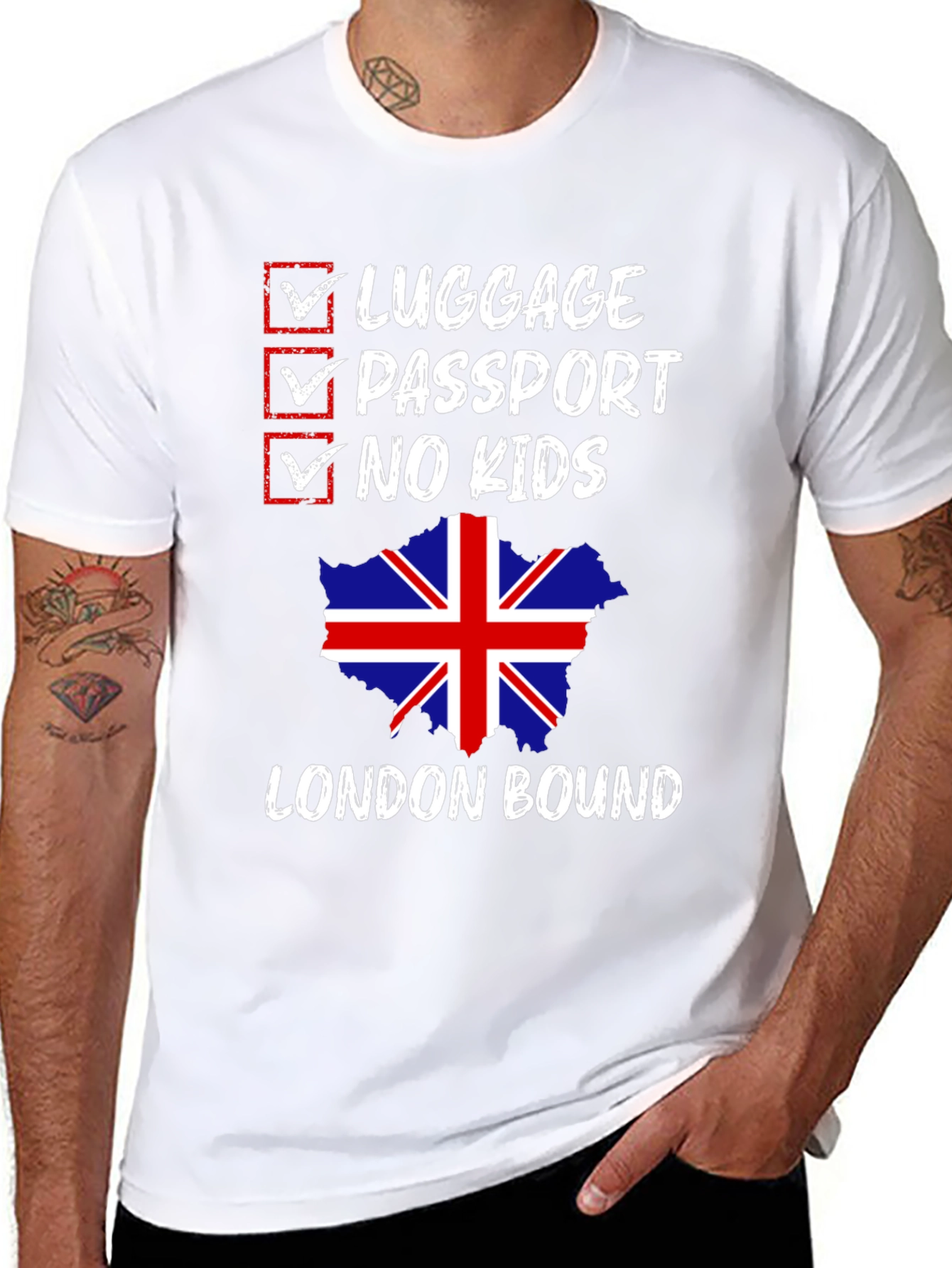 London Bound Graphic Tee - No Kids Allowed!