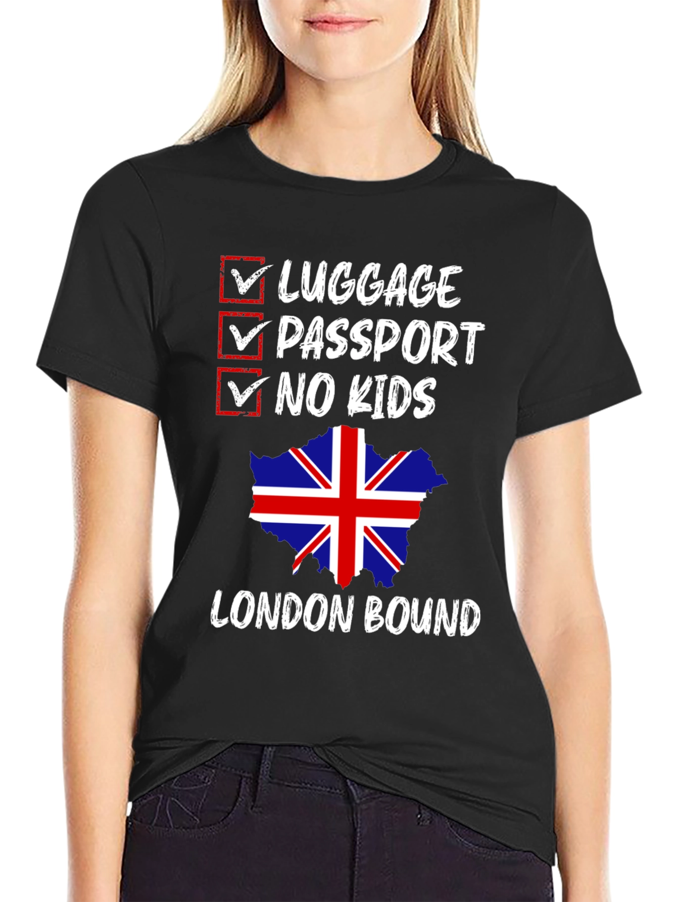 London Bound Graphic Tee - No Kids Allowed!