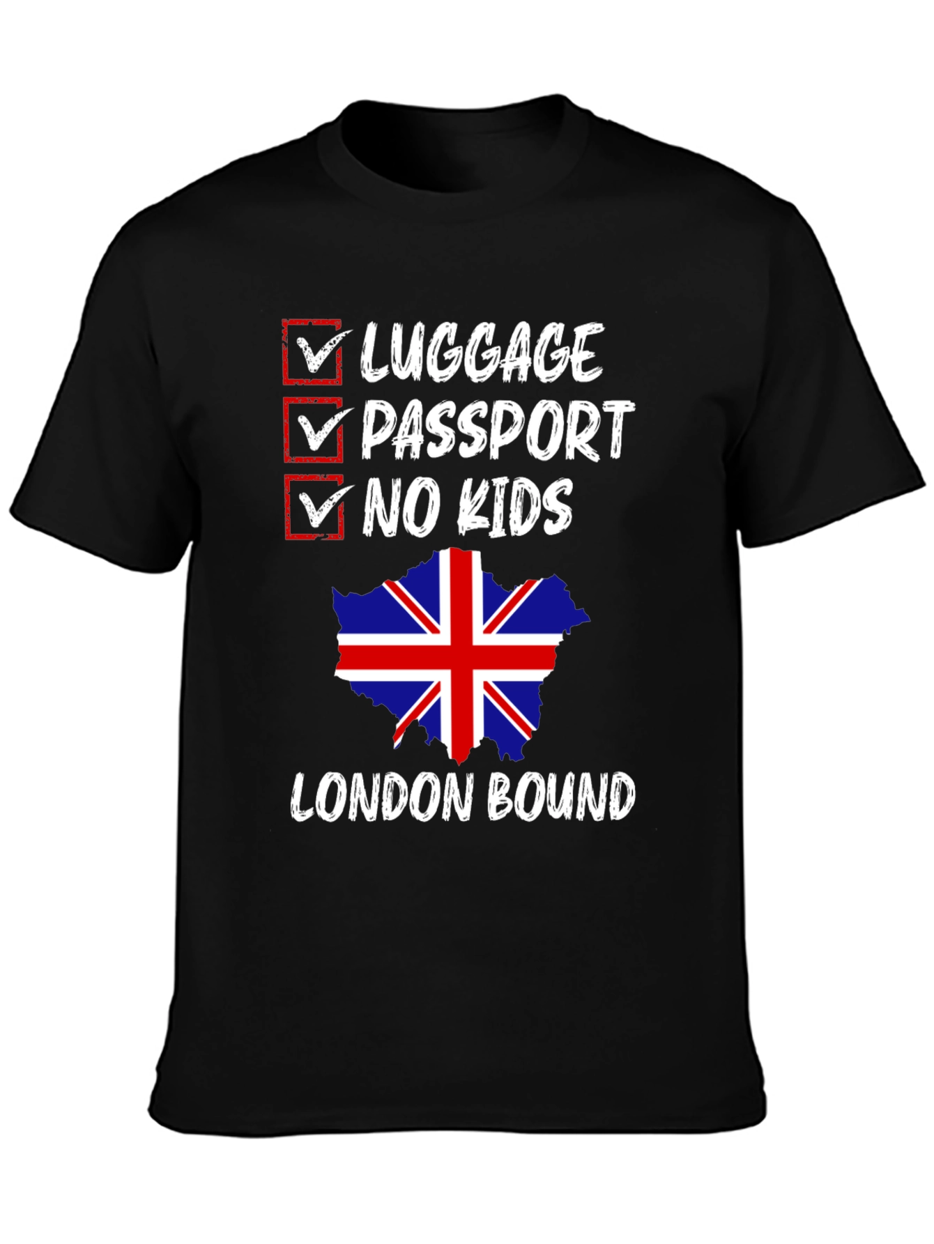 London Bound Graphic Tee - No Kids Allowed!