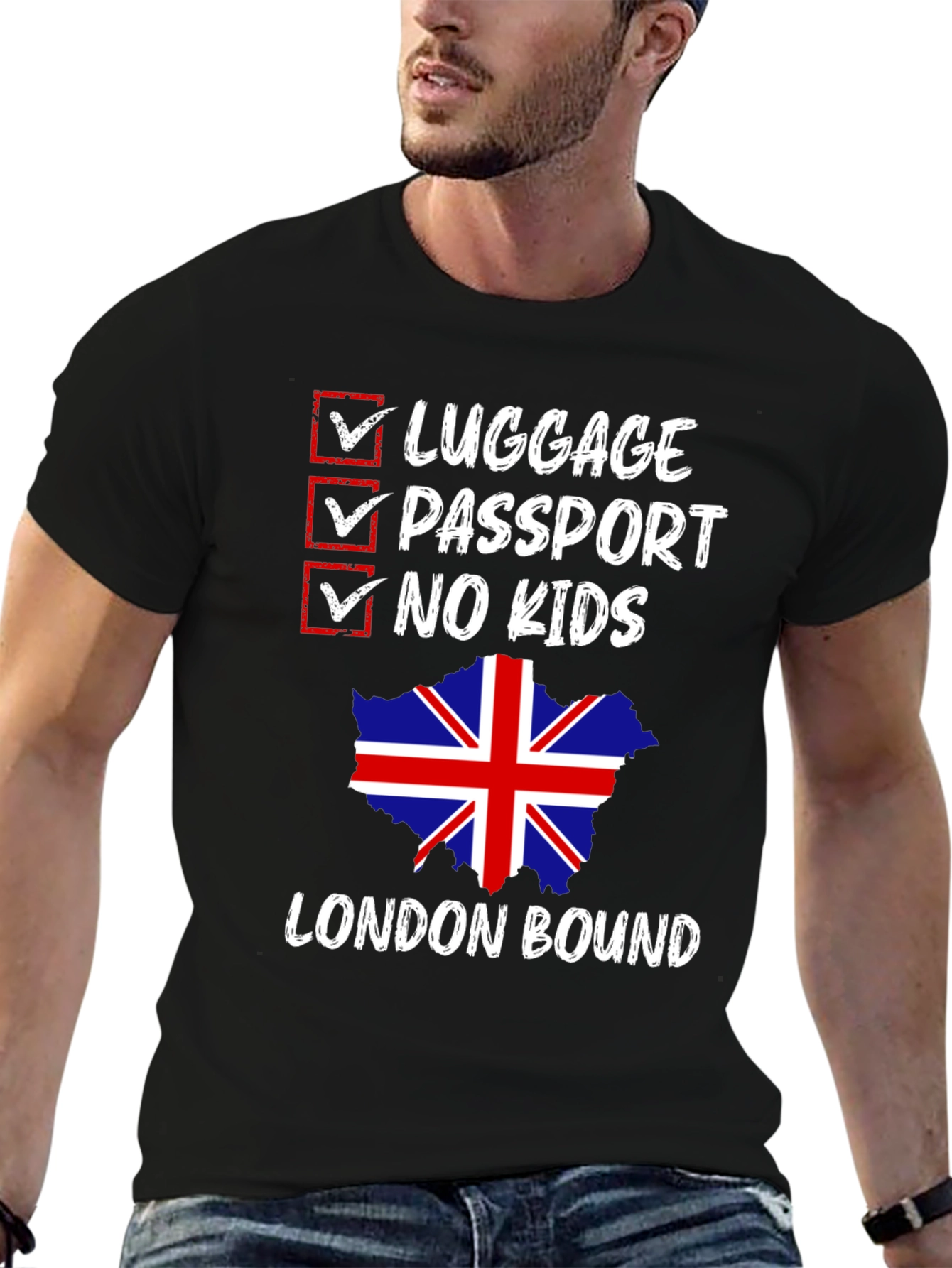 London Bound Graphic Tee - No Kids Allowed!