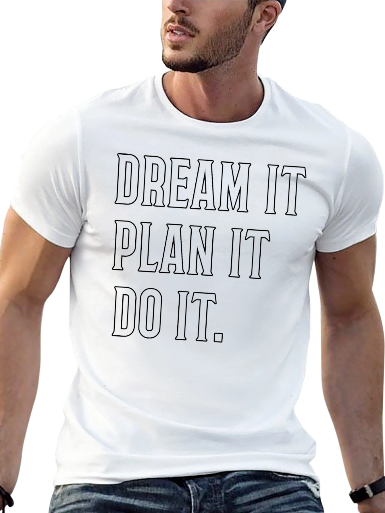 Dream Plan Do It Black Graphic Tee