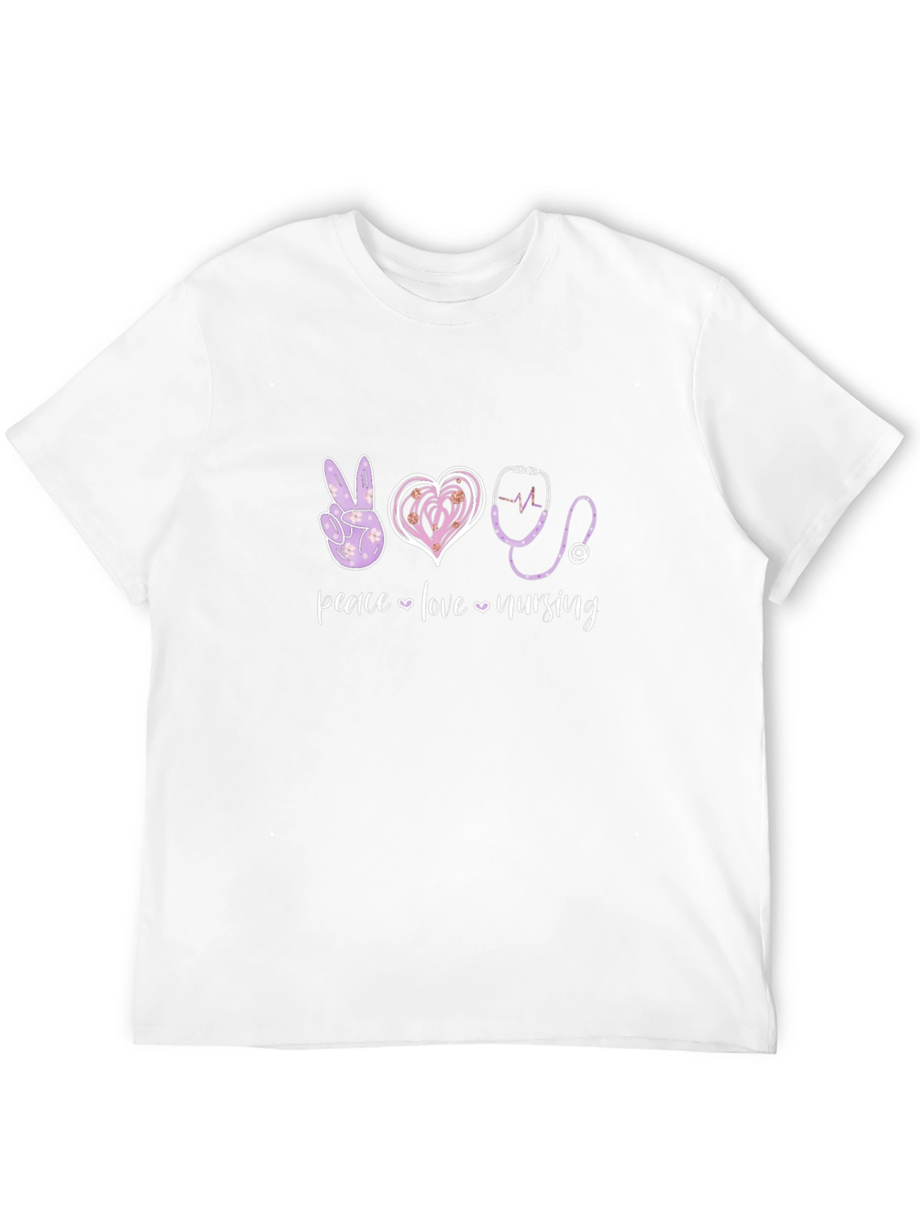 Peace Love Nursing Graphic T-Shirt