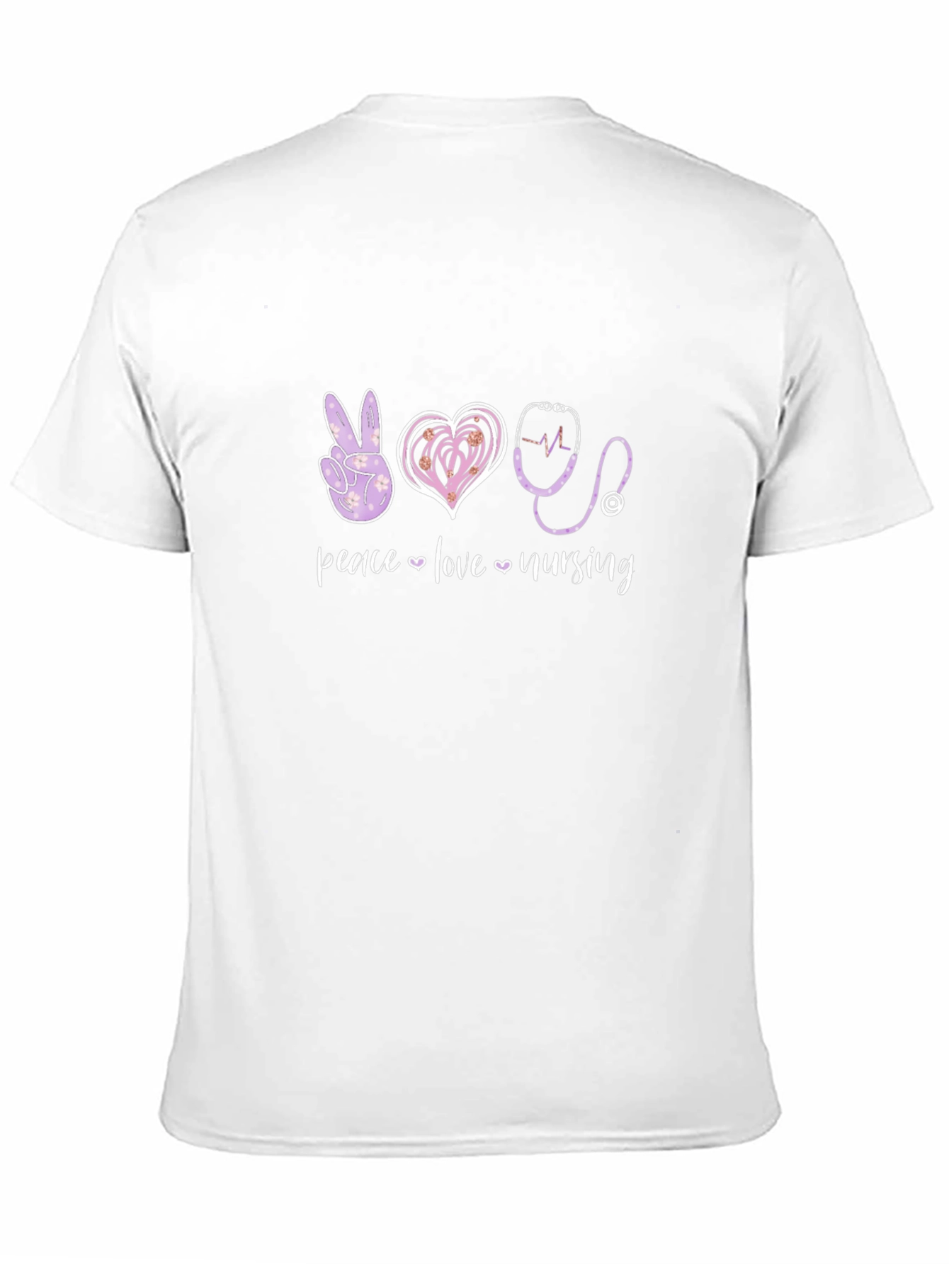 Peace Love Nursing Graphic T-Shirt