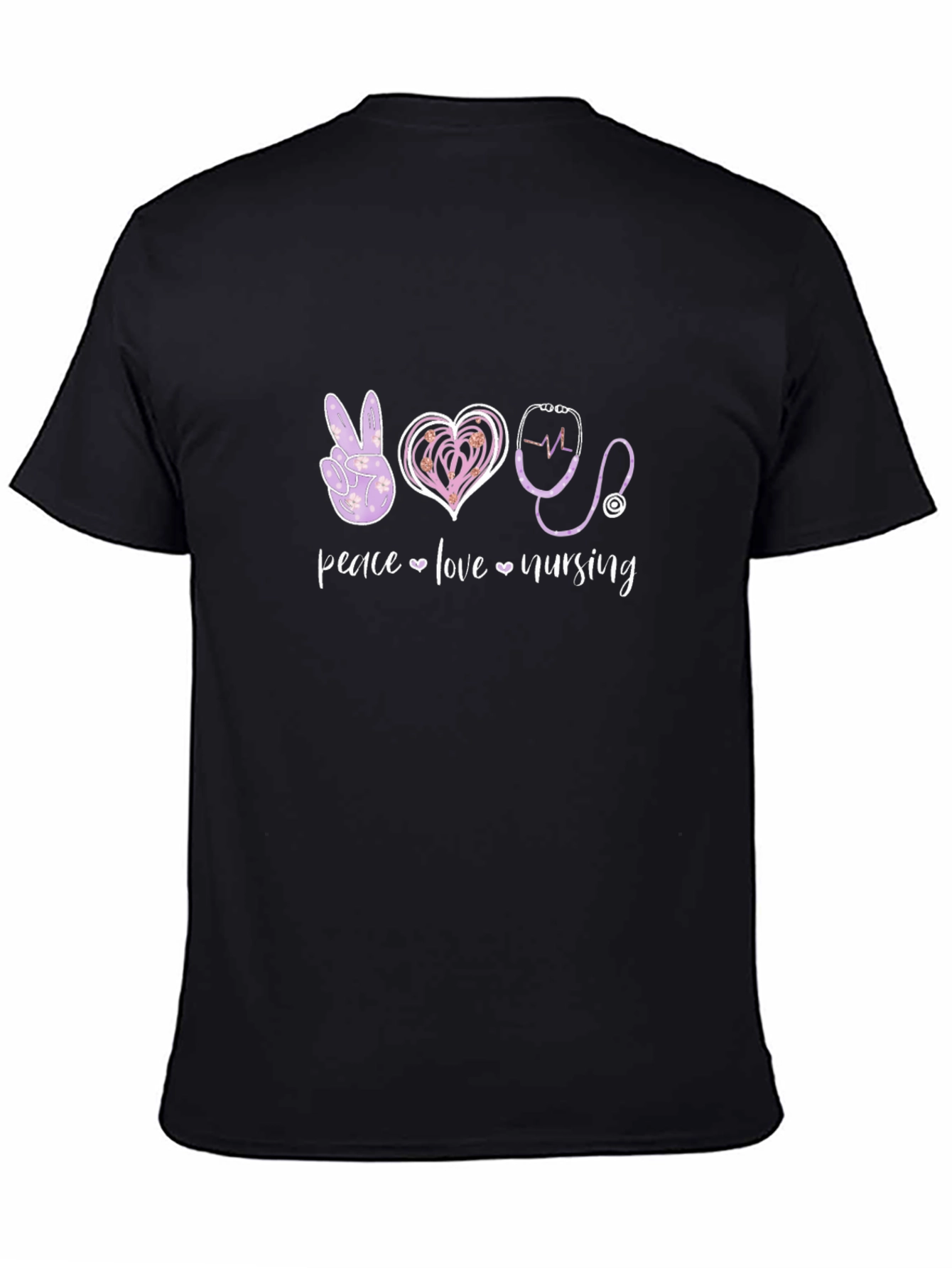 Peace Love Nursing Graphic T-Shirt