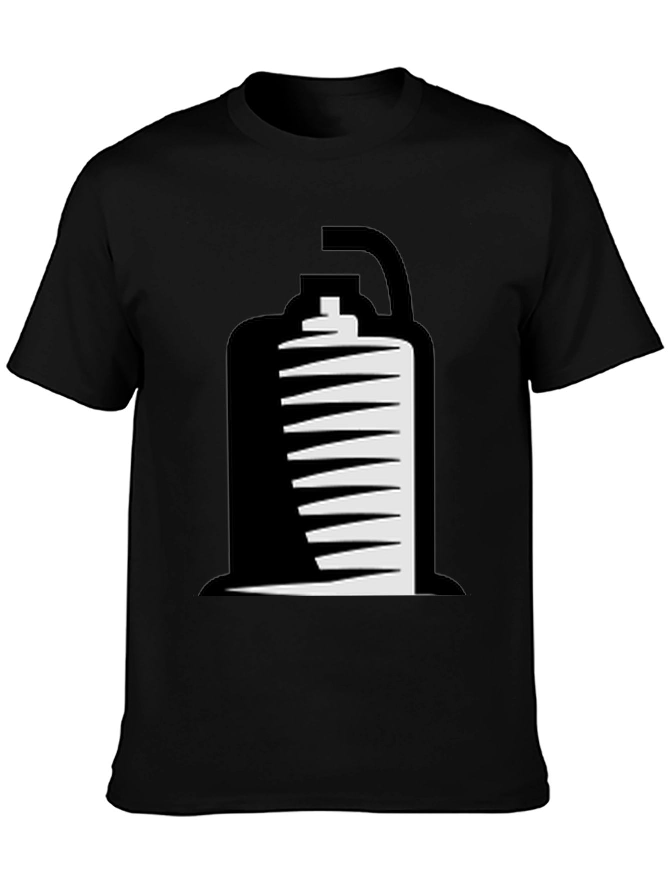 Mens Black T-Shirt with Shawarma Graphic