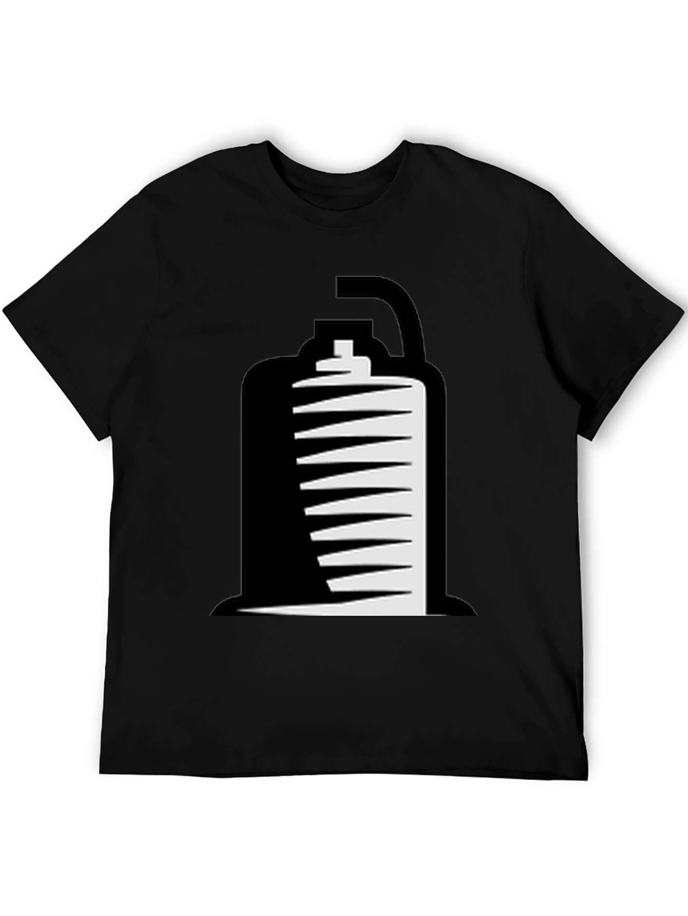 Mens Black T-Shirt with Shawarma Graphic