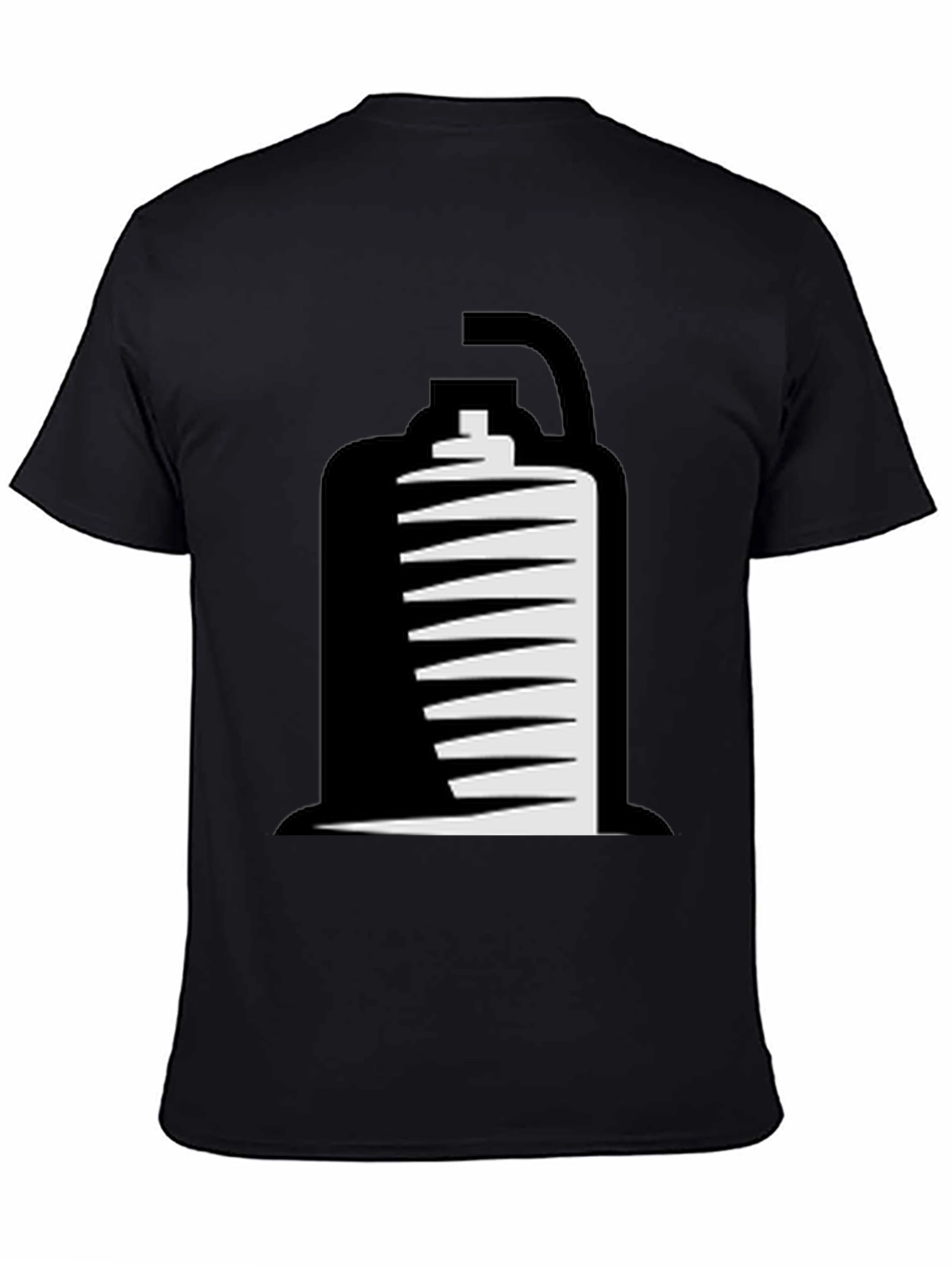 Mens Black T-Shirt with Shawarma Graphic