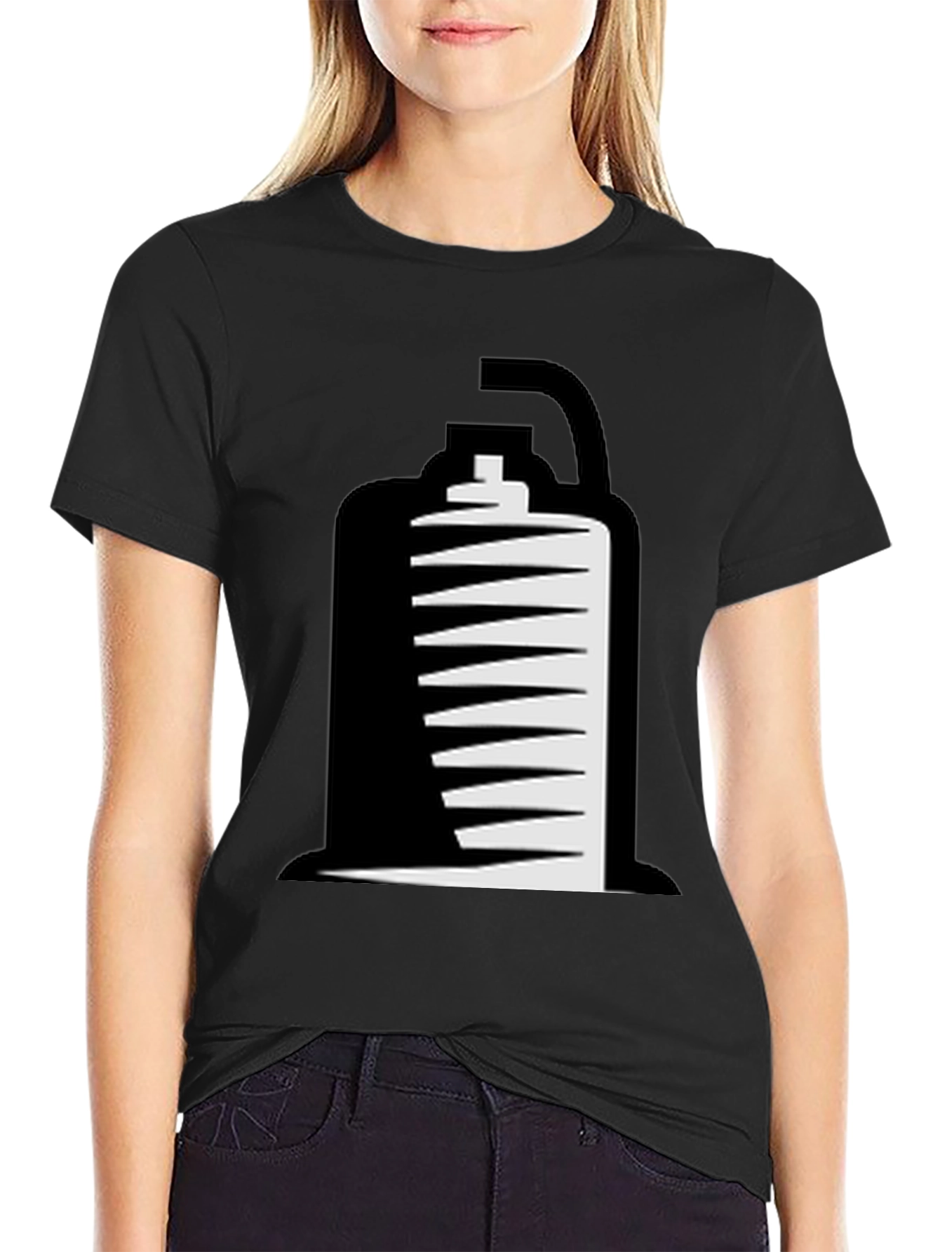 Mens Black T-Shirt with Shawarma Graphic