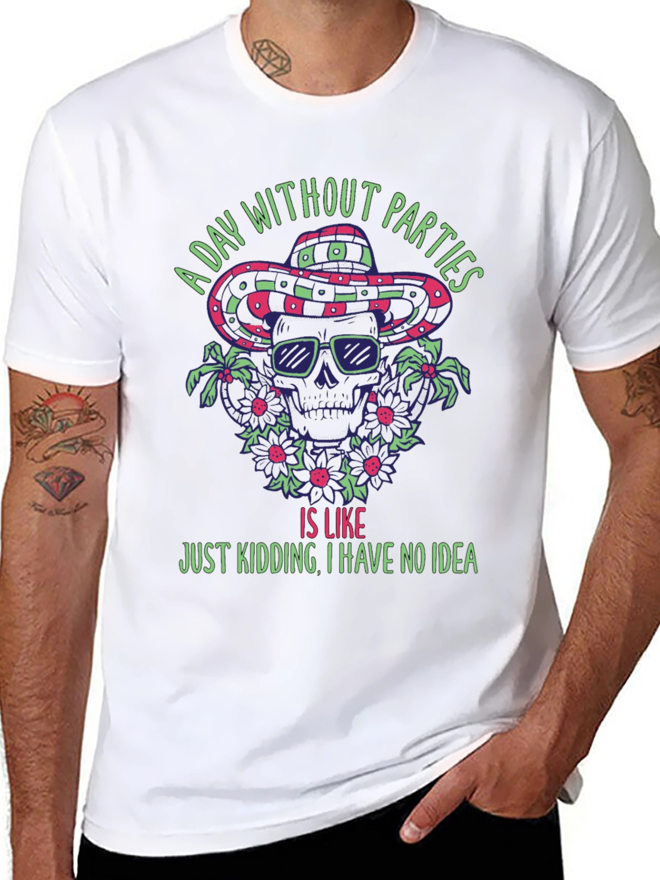 Party Skeleton T-Shirt - A Day Without Parties