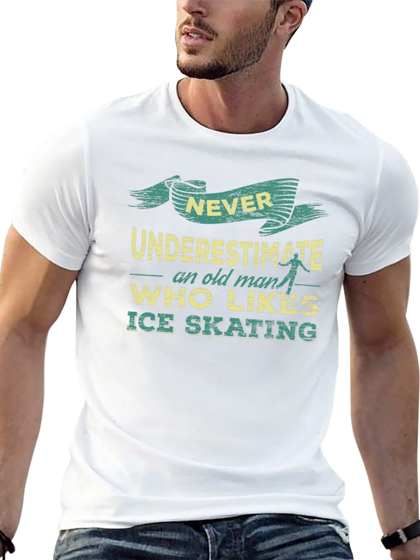 Ice Skating Old Man T-Shirt