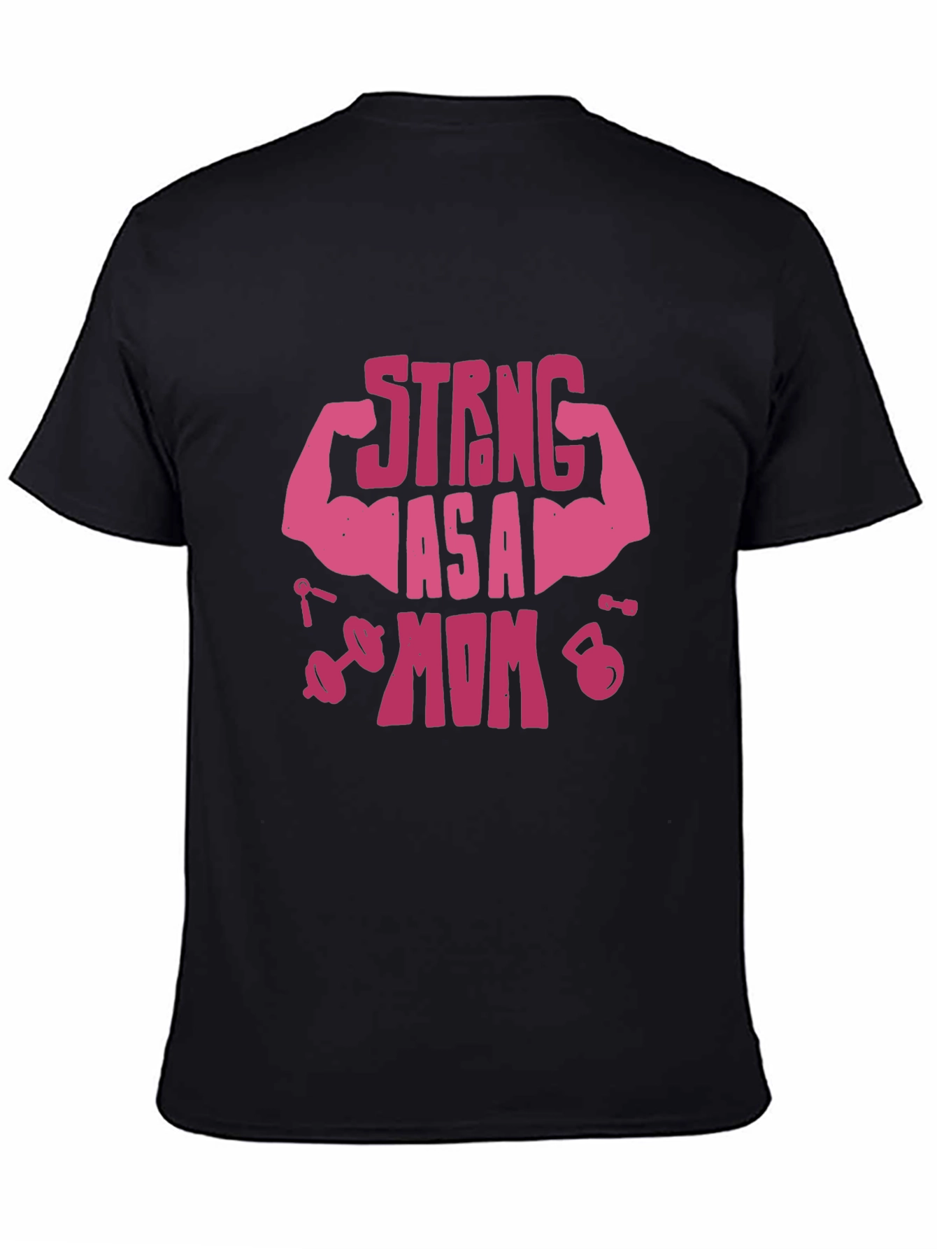 Strong As A Mom Graphic Tee - Black