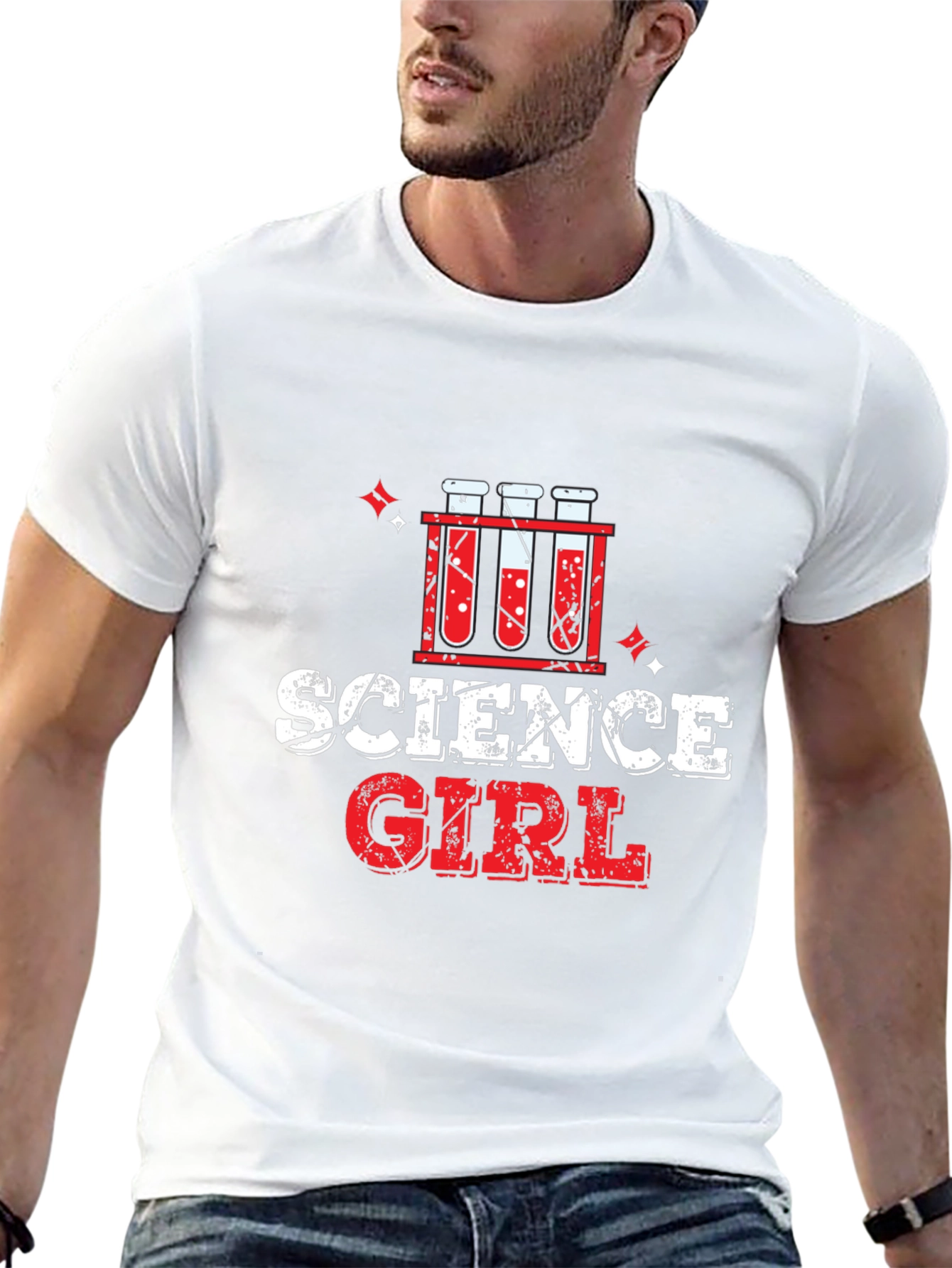 Science Girl T-Shirt - Black Cotton Blend