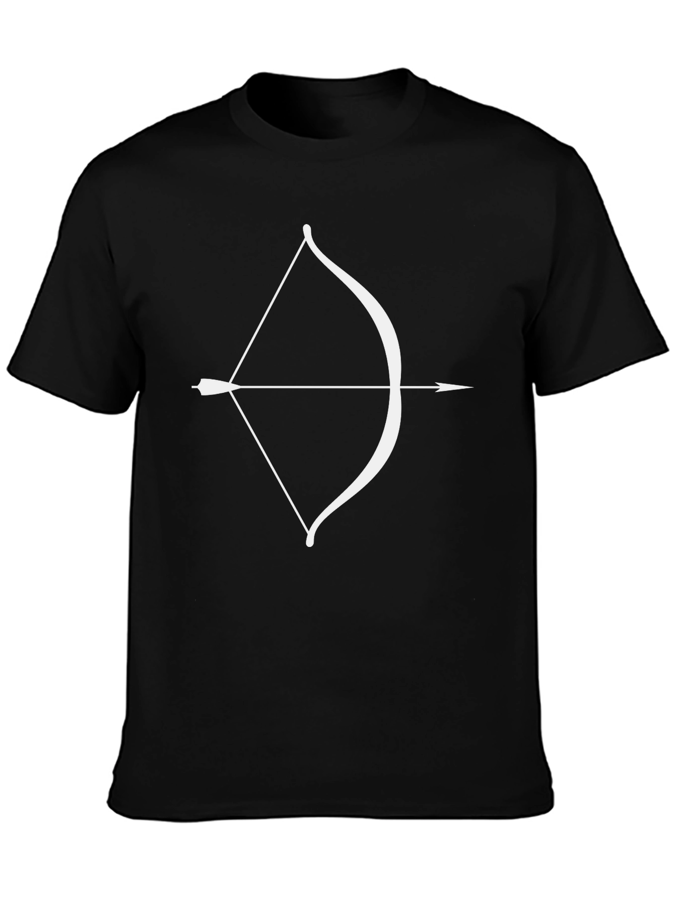 Archer Bow Arrow Graphic Tee - Black Cotton T-Shirt