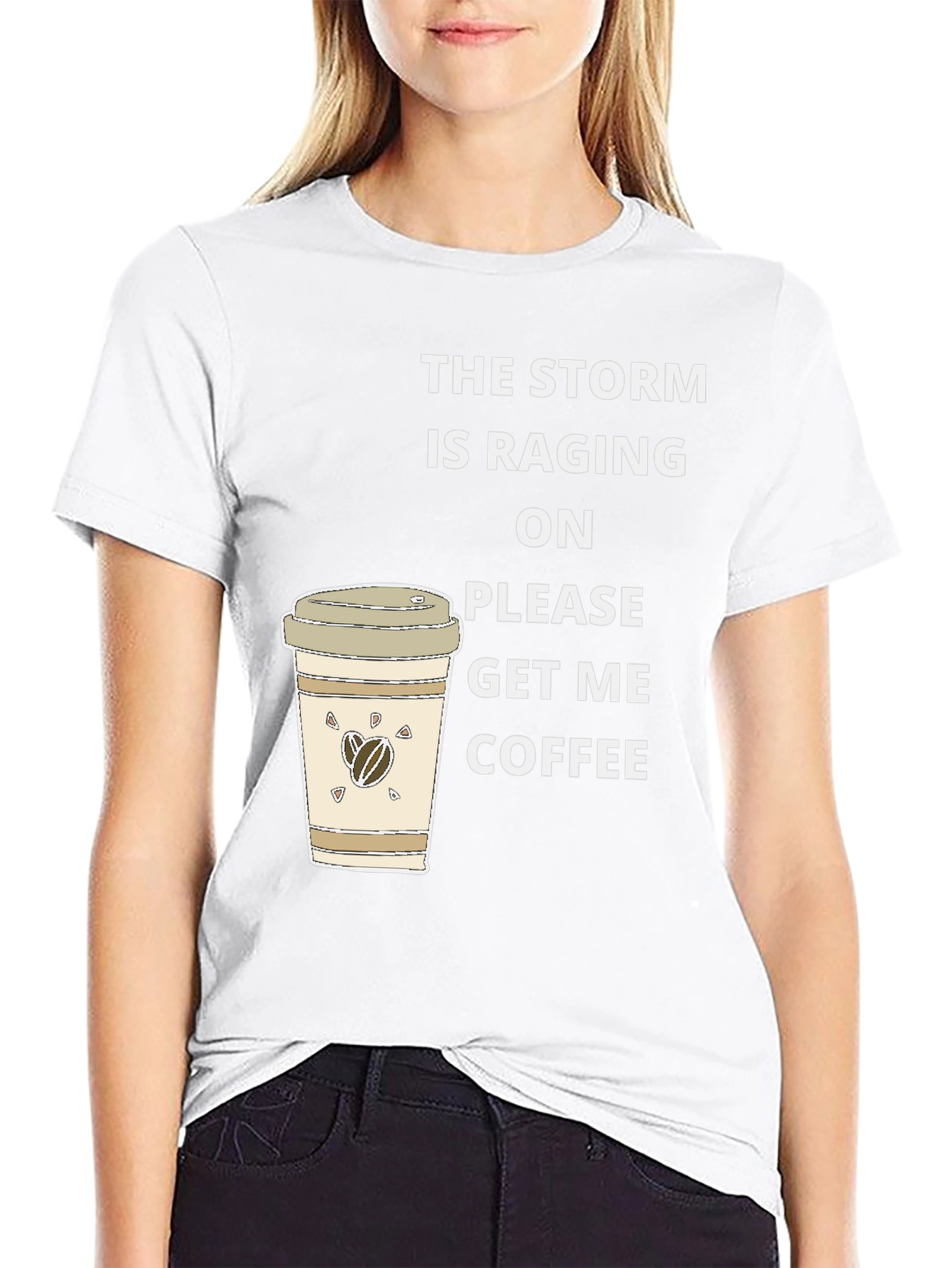 Storm Raging Coffee T-Shirt - Funny Graphic Tee