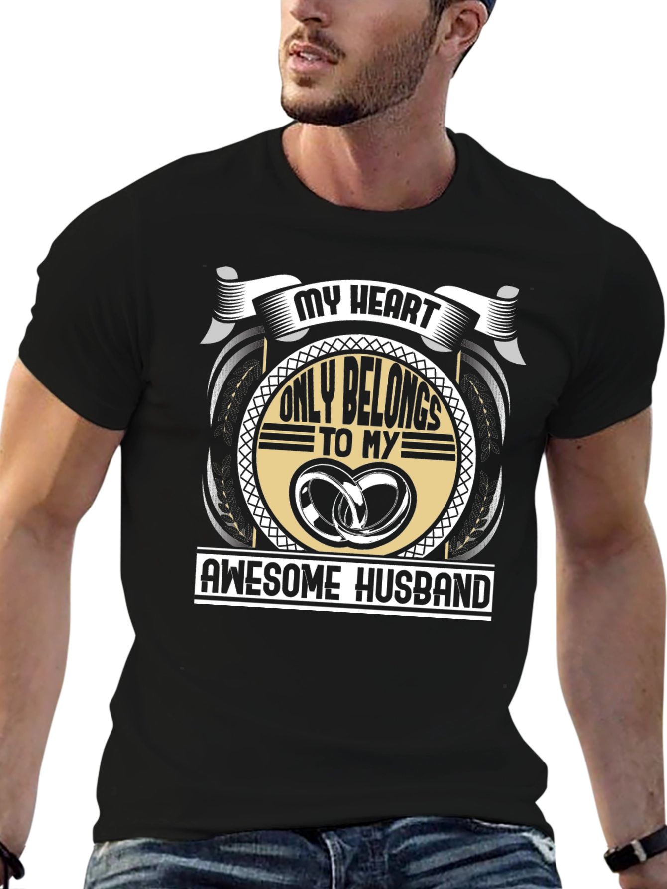 My Heart Belongs To My Awesome Husband T-Shirt