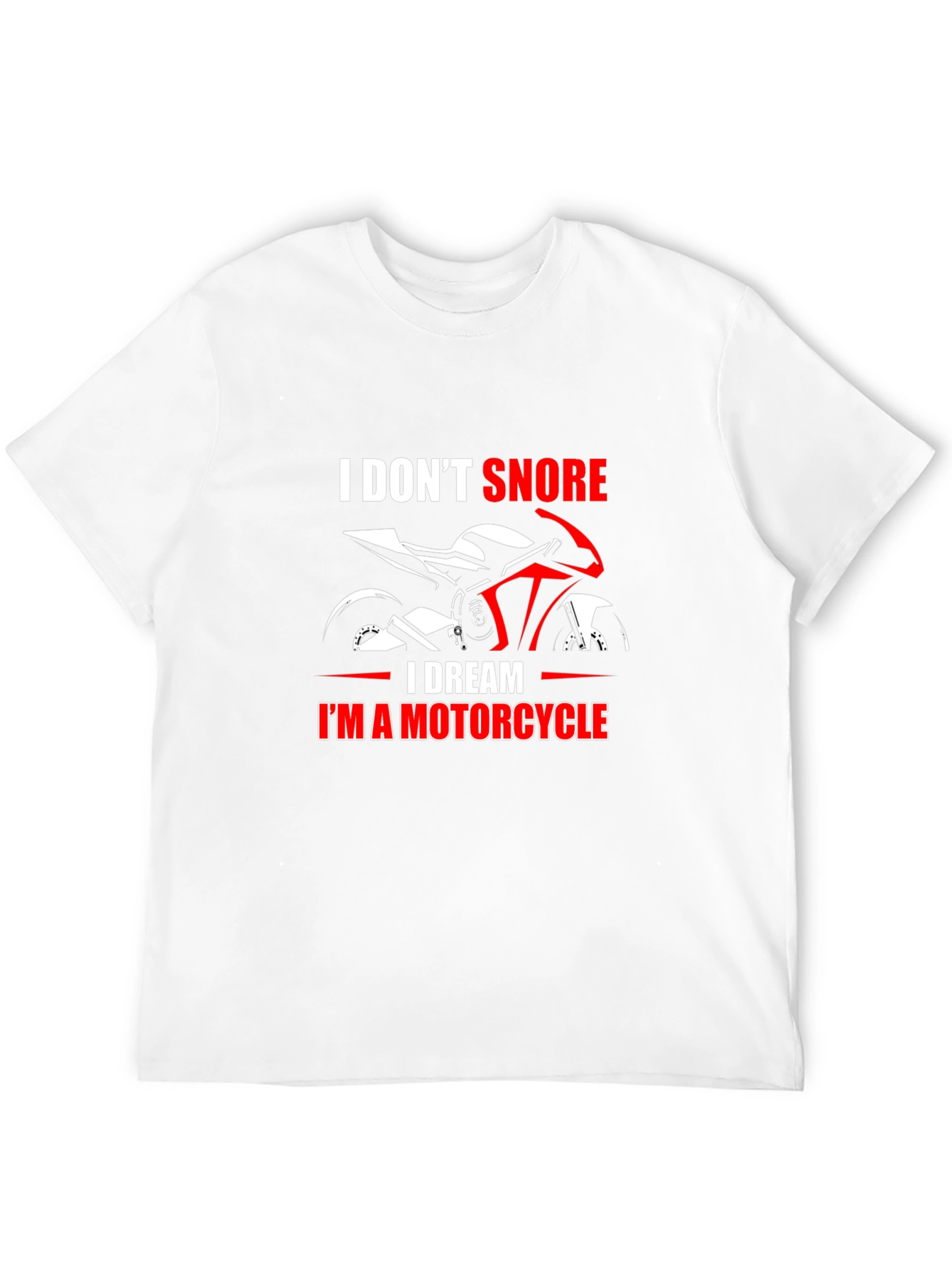 I DREAM IM A MOTORCYCLE Mens Black T-Shirt