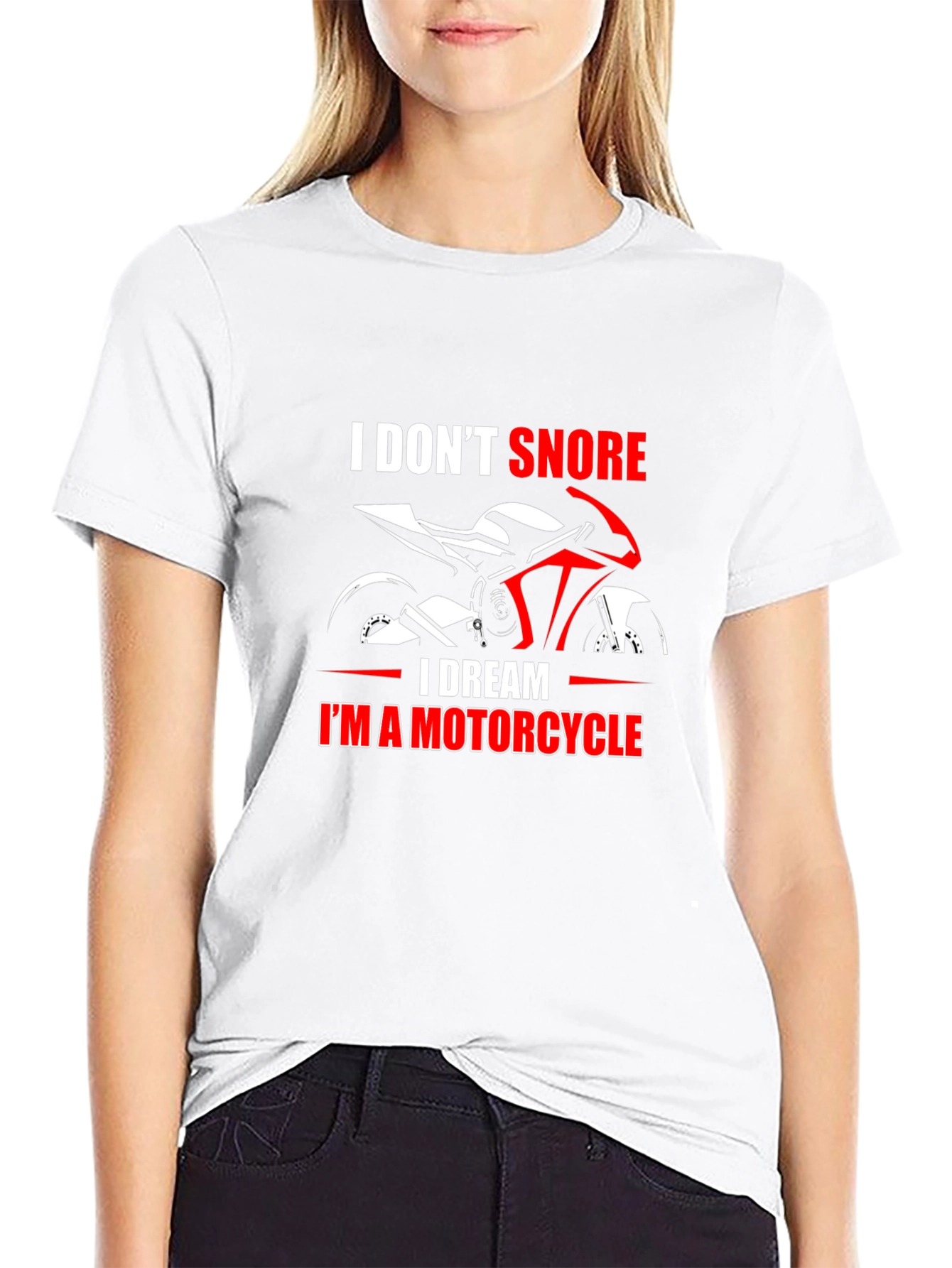 I DREAM IM A MOTORCYCLE Mens Black T-Shirt