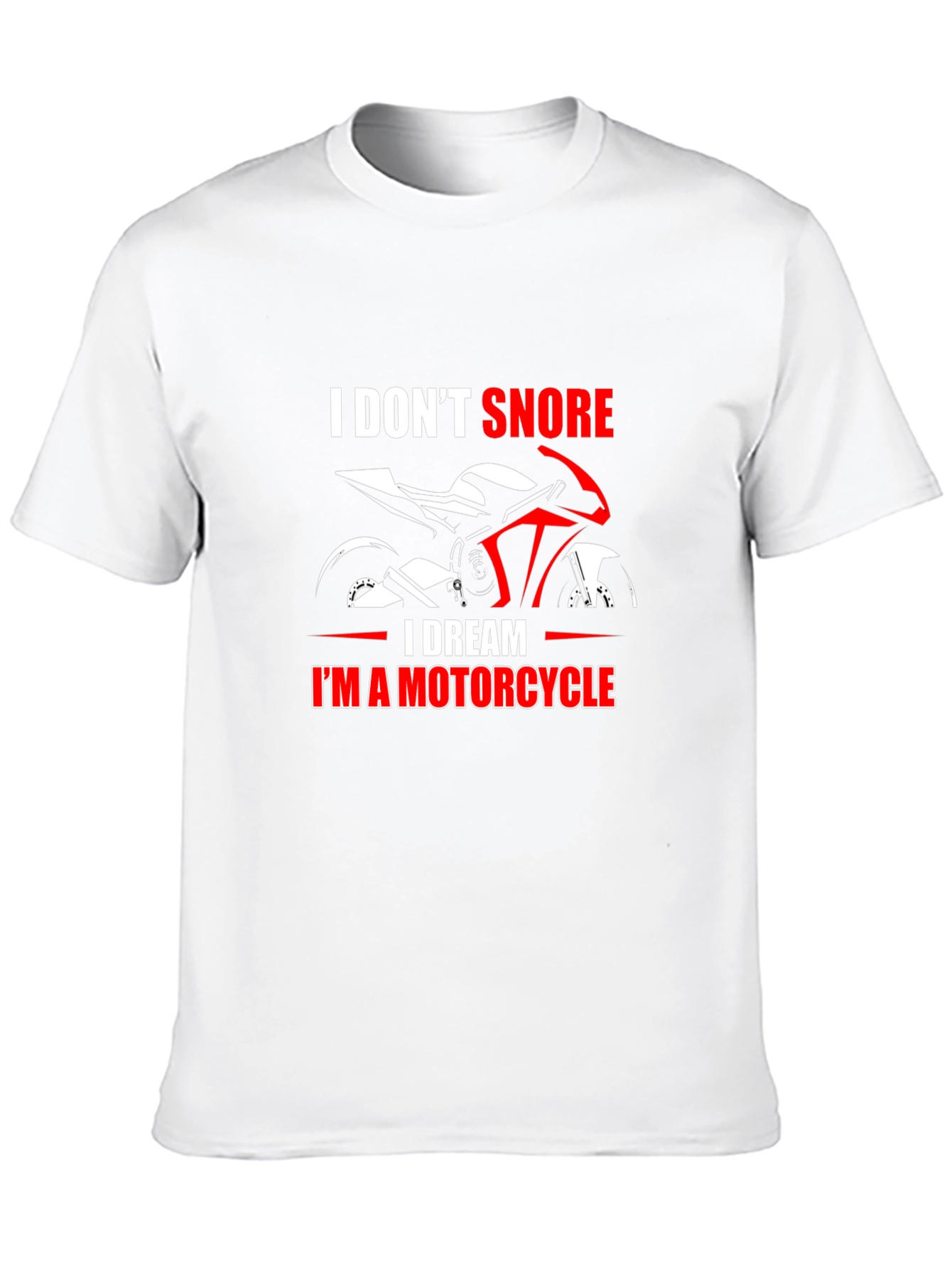I DREAM IM A MOTORCYCLE Mens Black T-Shirt