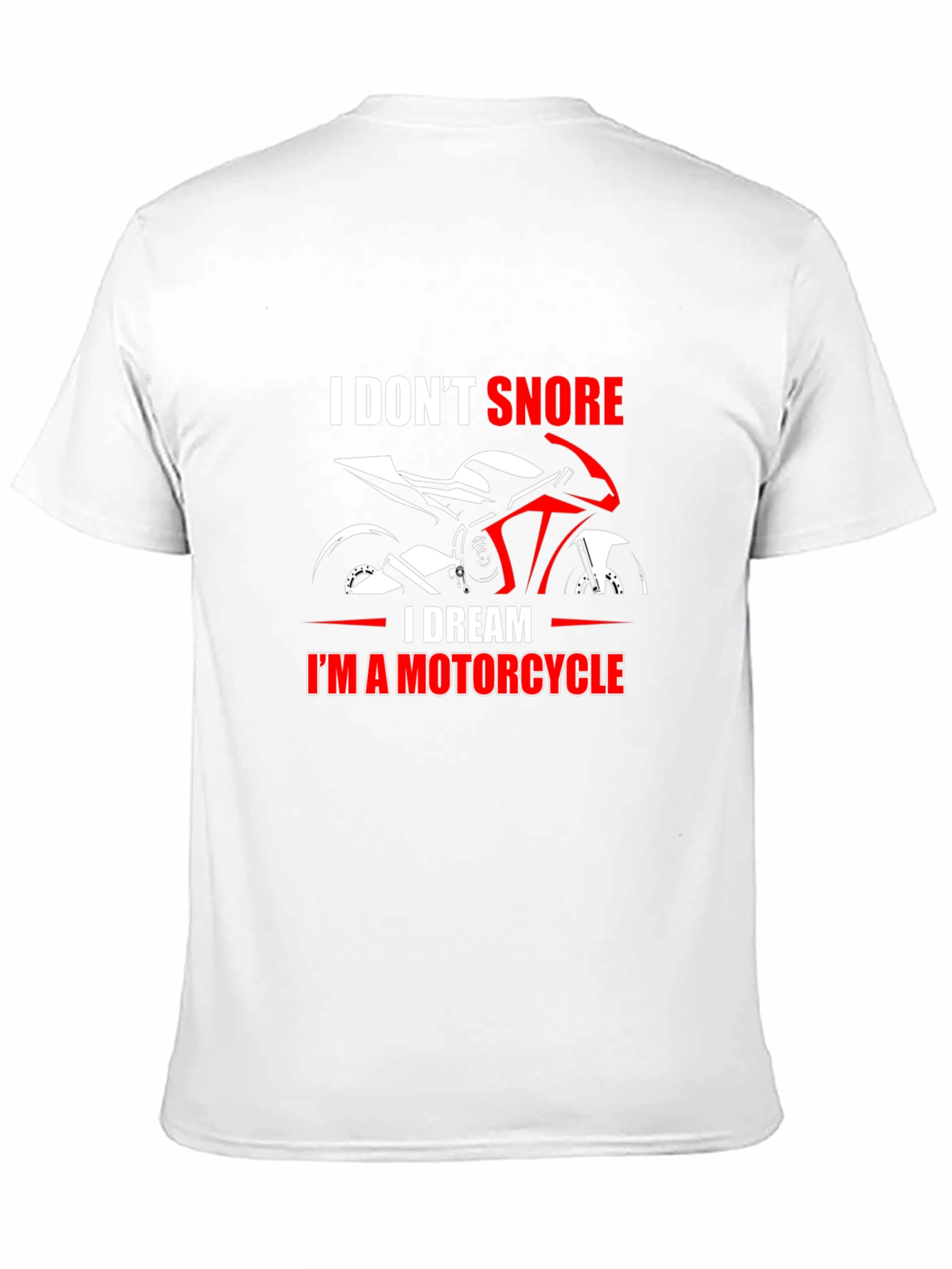 I DREAM IM A MOTORCYCLE Mens Black T-Shirt