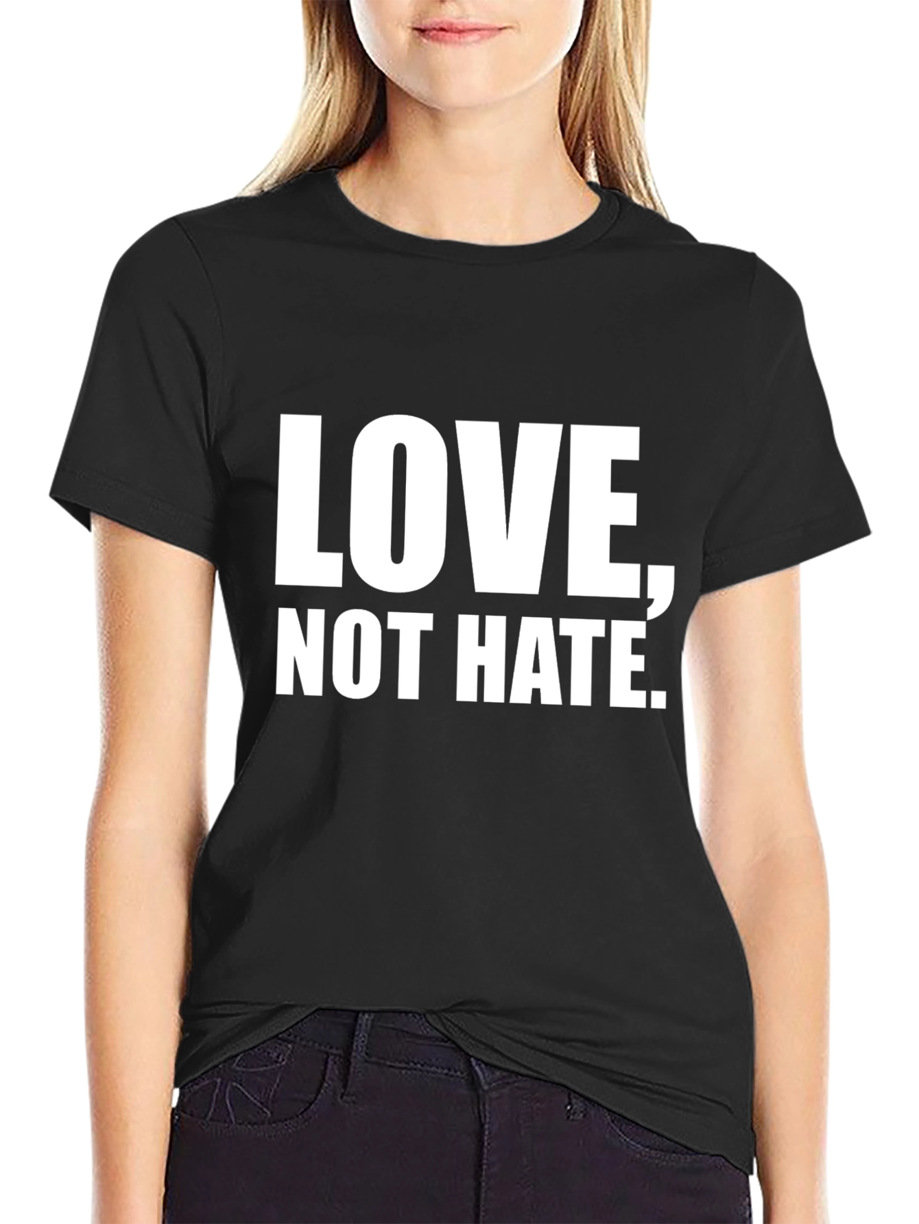 Love Not Hate Graphic Tee - Black T-Shirt