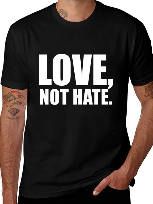 Love Not Hate Graphic Tee - Black T-Shirt