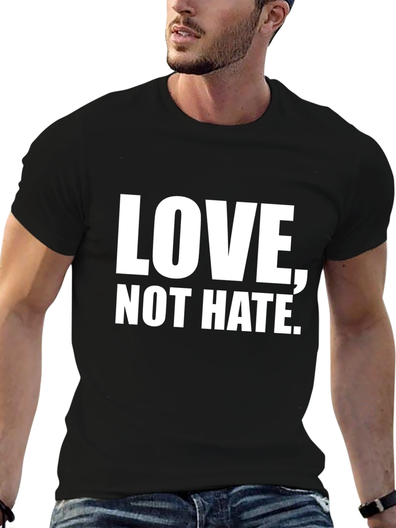 Love Not Hate Graphic Tee - Black T-Shirt