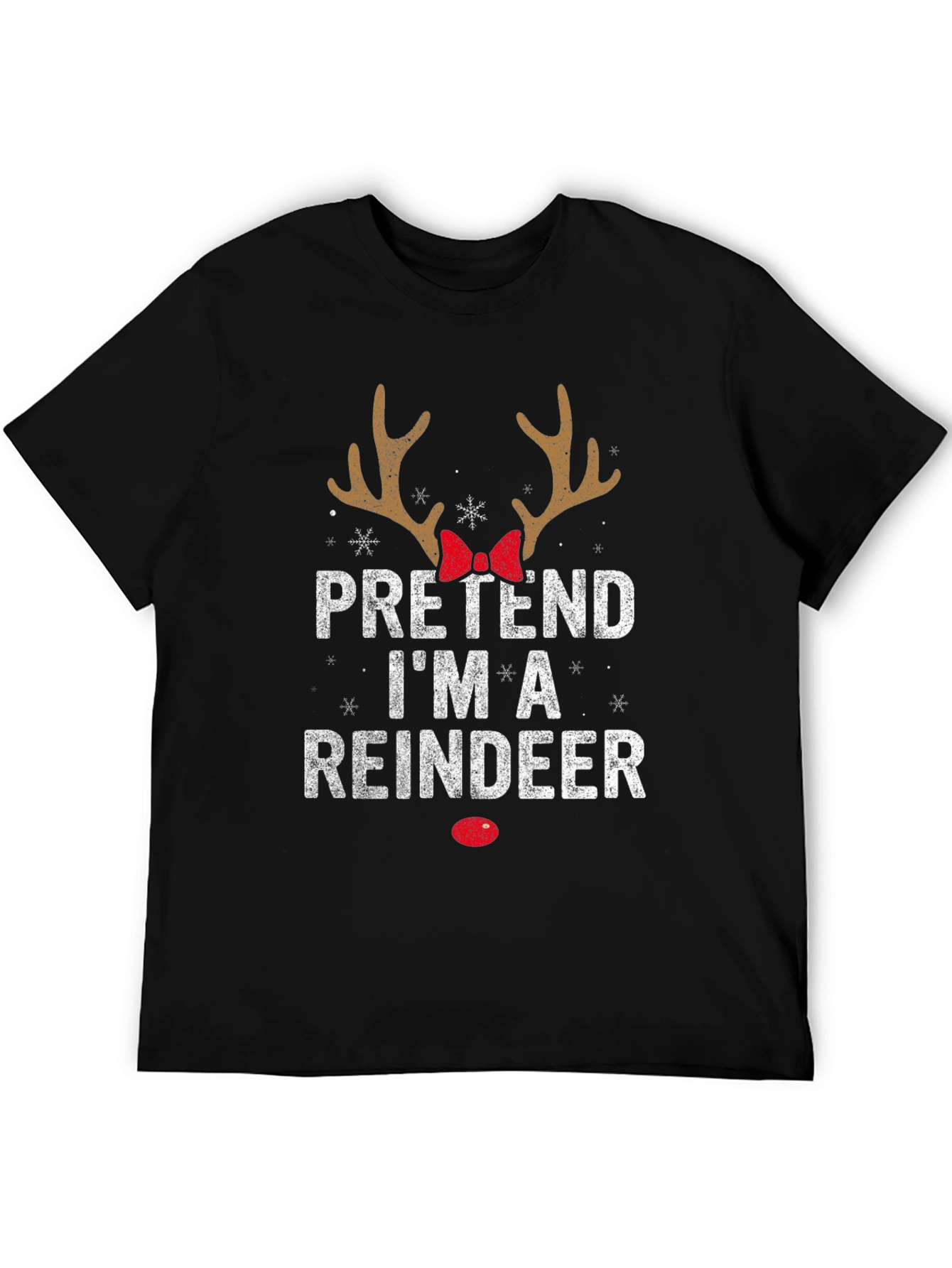 Pretend Im A Reindeer Christmas T-Shirt