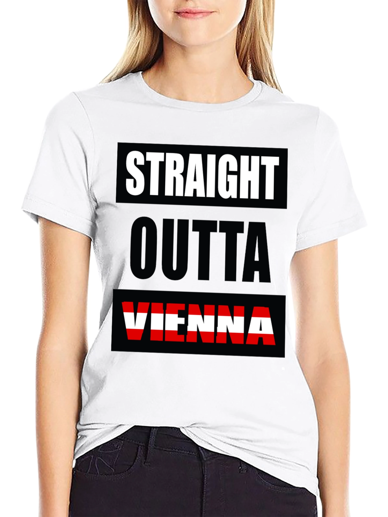 Straight Outta Vienna Black T-Shirt