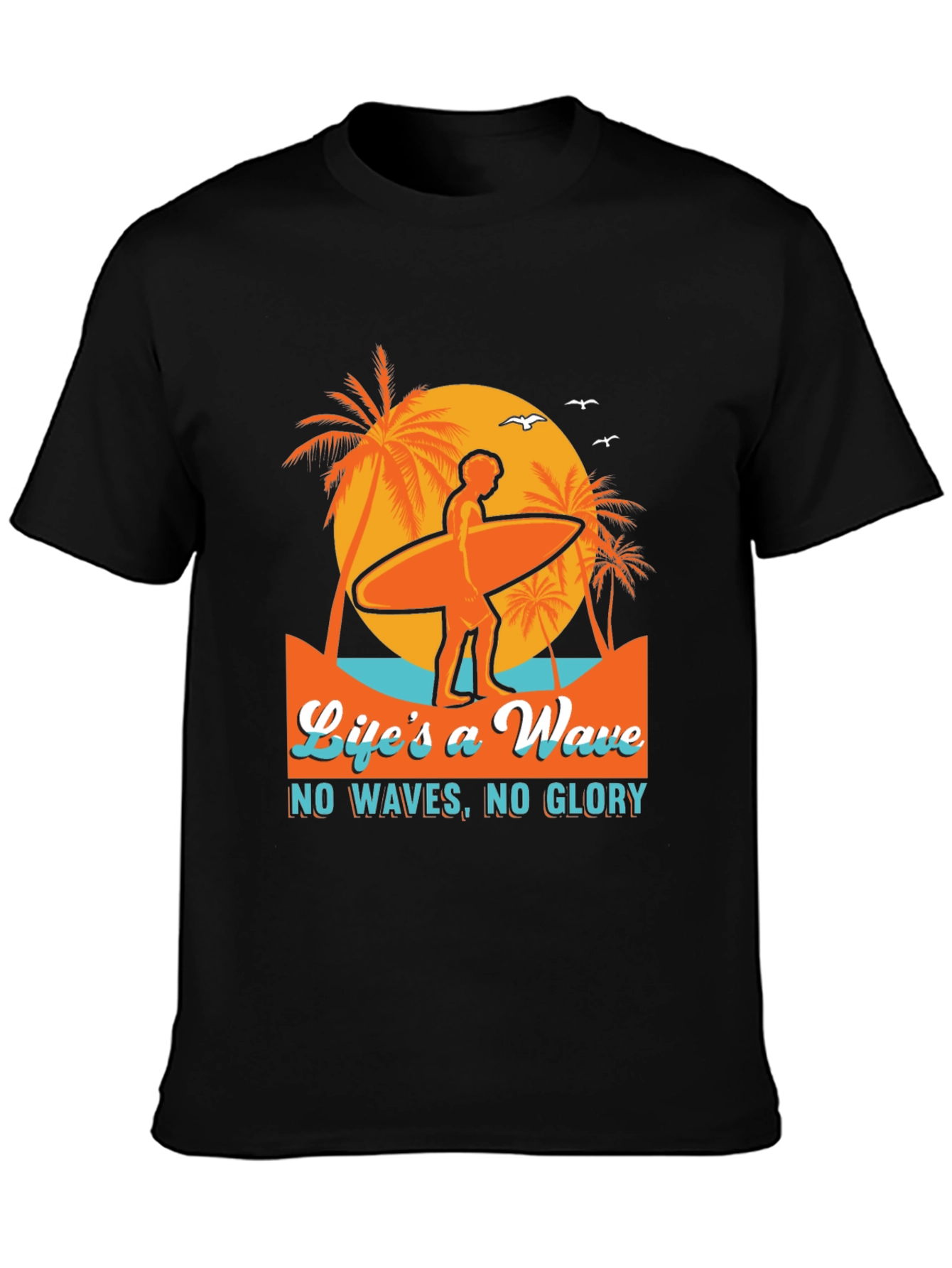 Lifes a Wave Graphic T-Shirt - Surfer Style Tee