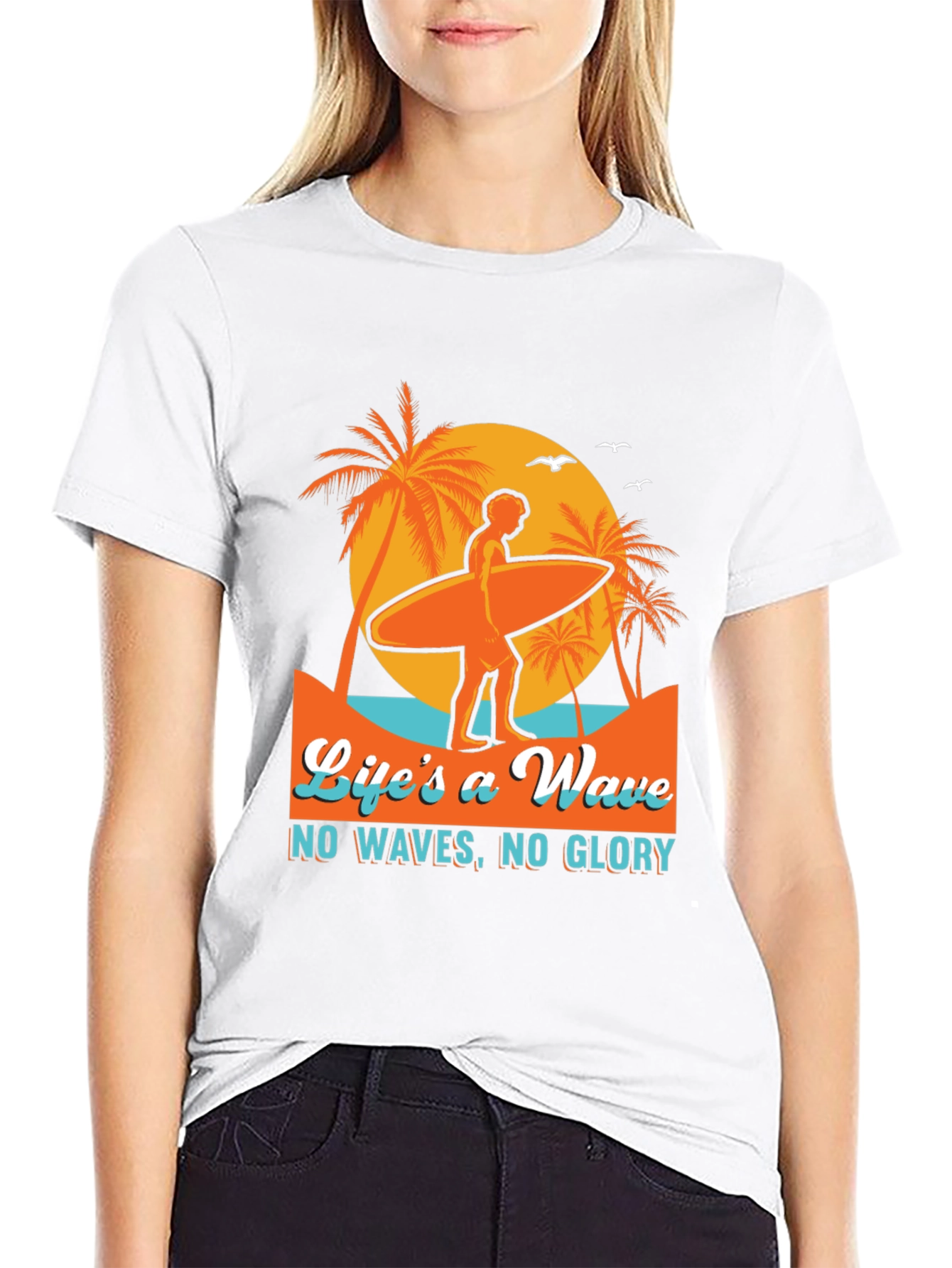 Lifes a Wave Graphic T-Shirt - Surfer Style Tee