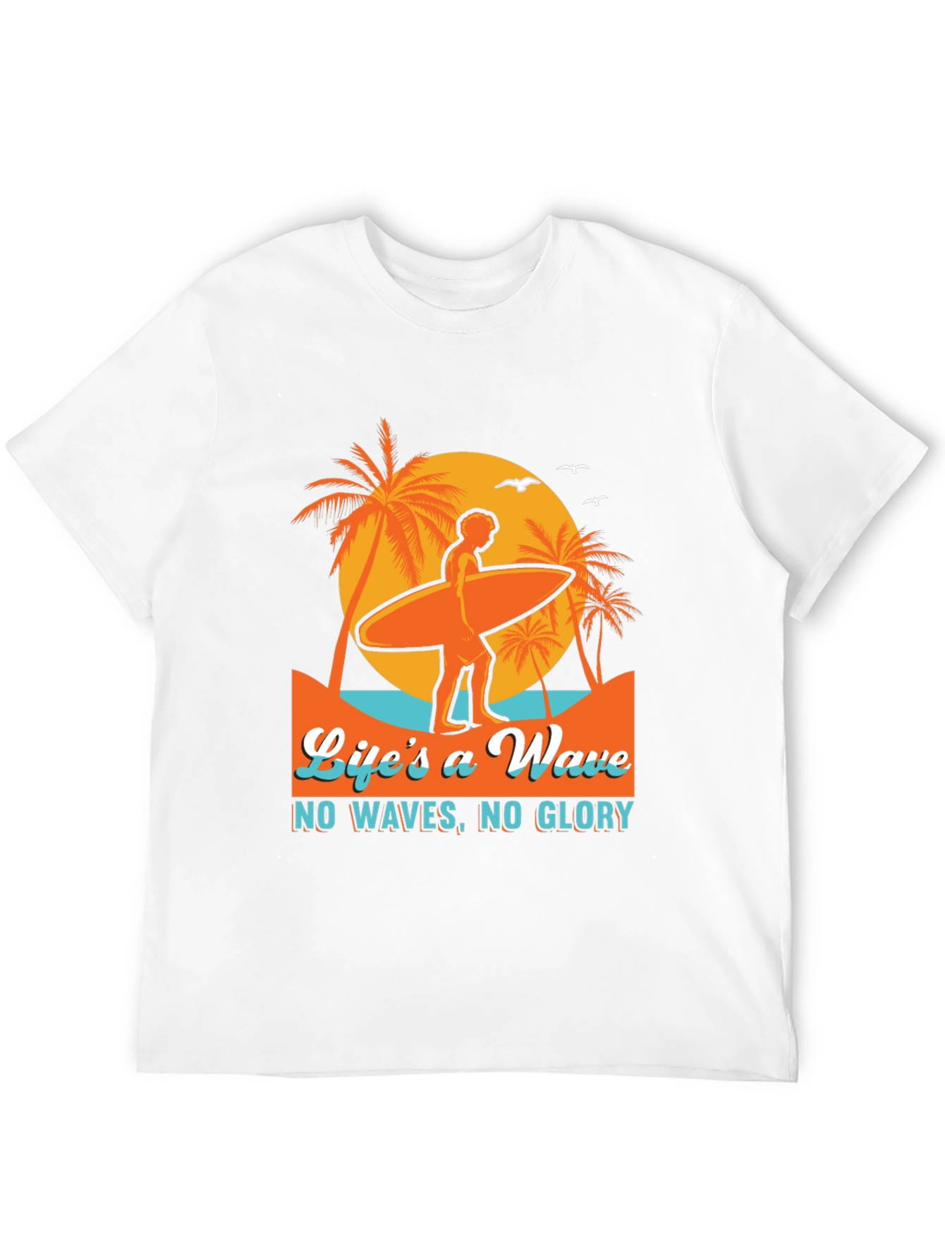 Lifes a Wave Graphic T-Shirt - Surfer Style Tee