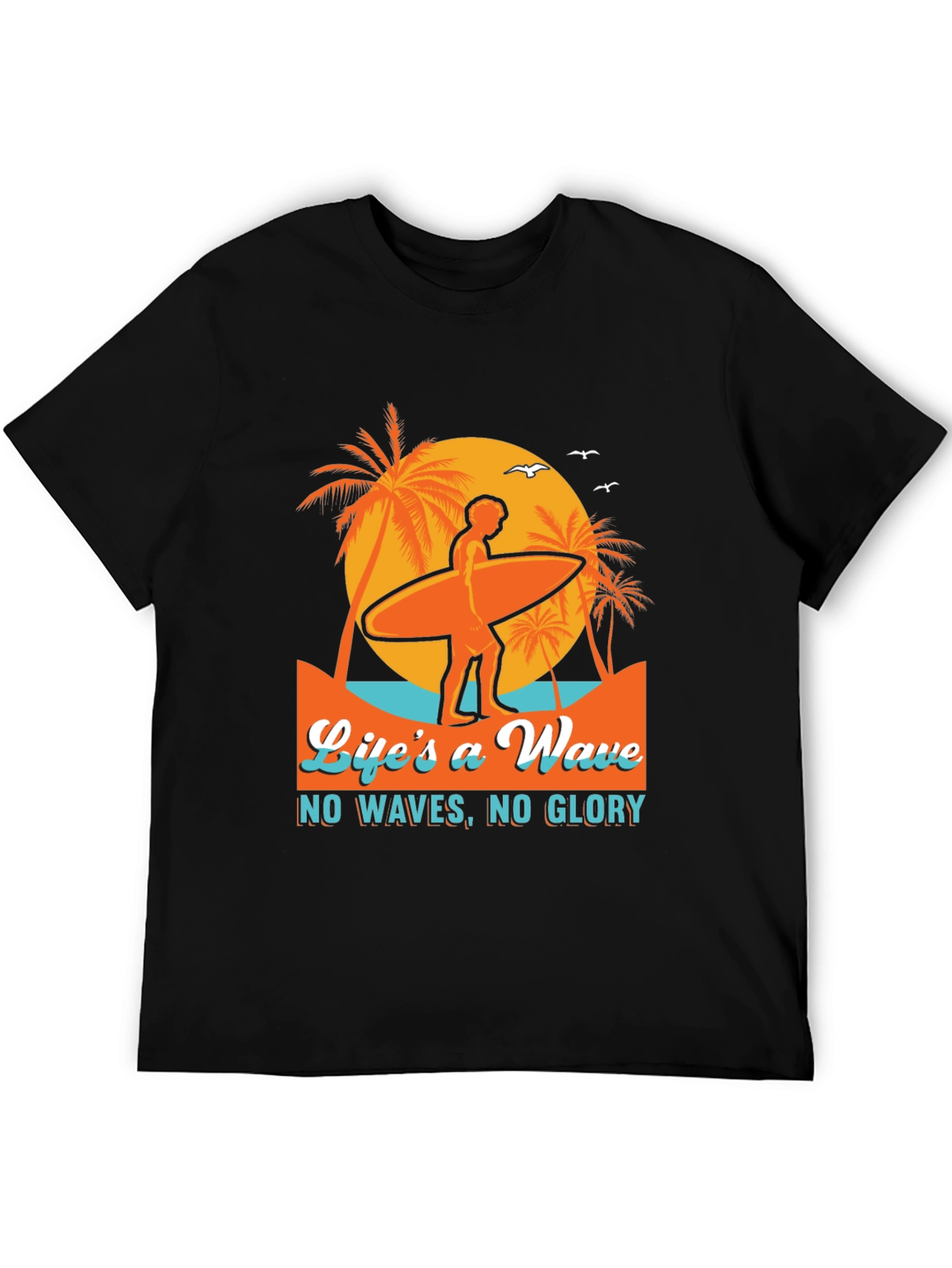 Lifes a Wave Graphic T-Shirt - Surfer Style Tee