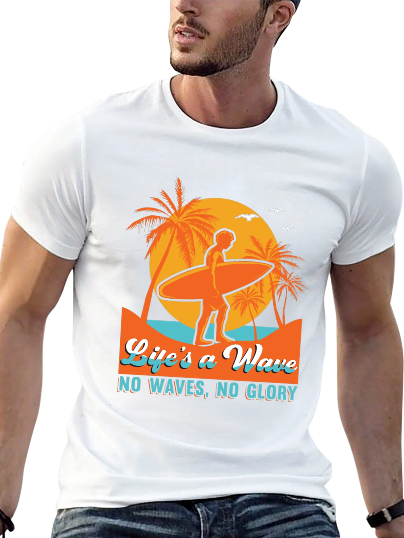 Lifes a Wave Graphic T-Shirt - Surfer Style Tee
