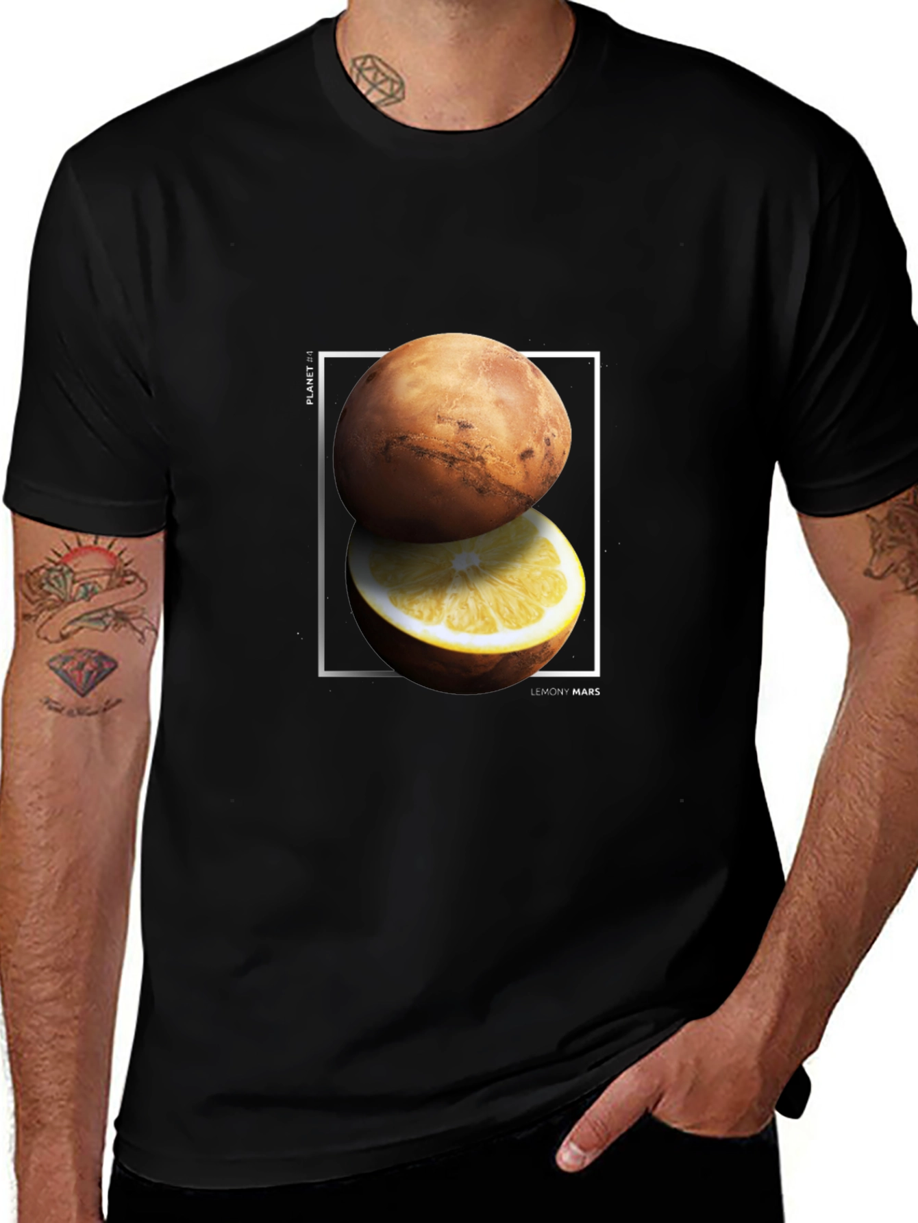 Lemon Mars Graphic T-Shirt - Black