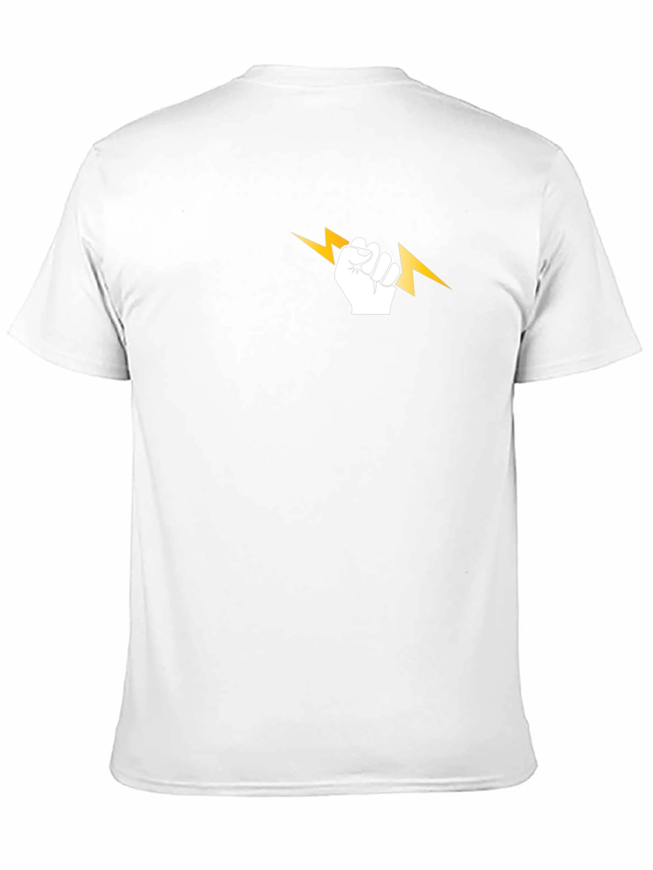 Black T-Shirt with Lightning Bolt Fist Graphic
