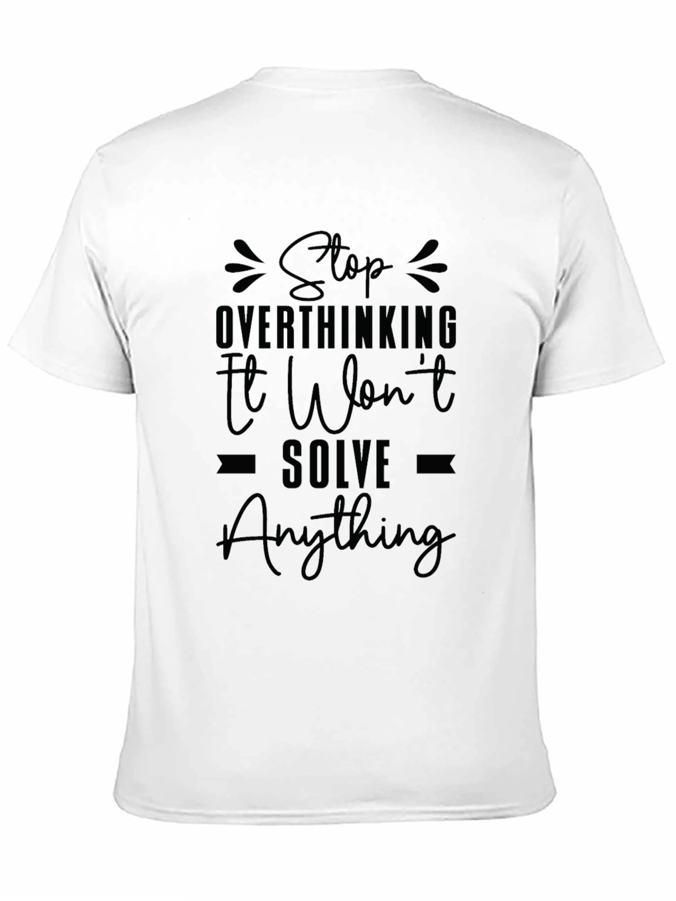 Stop Overthinking Graphic Tee - Black