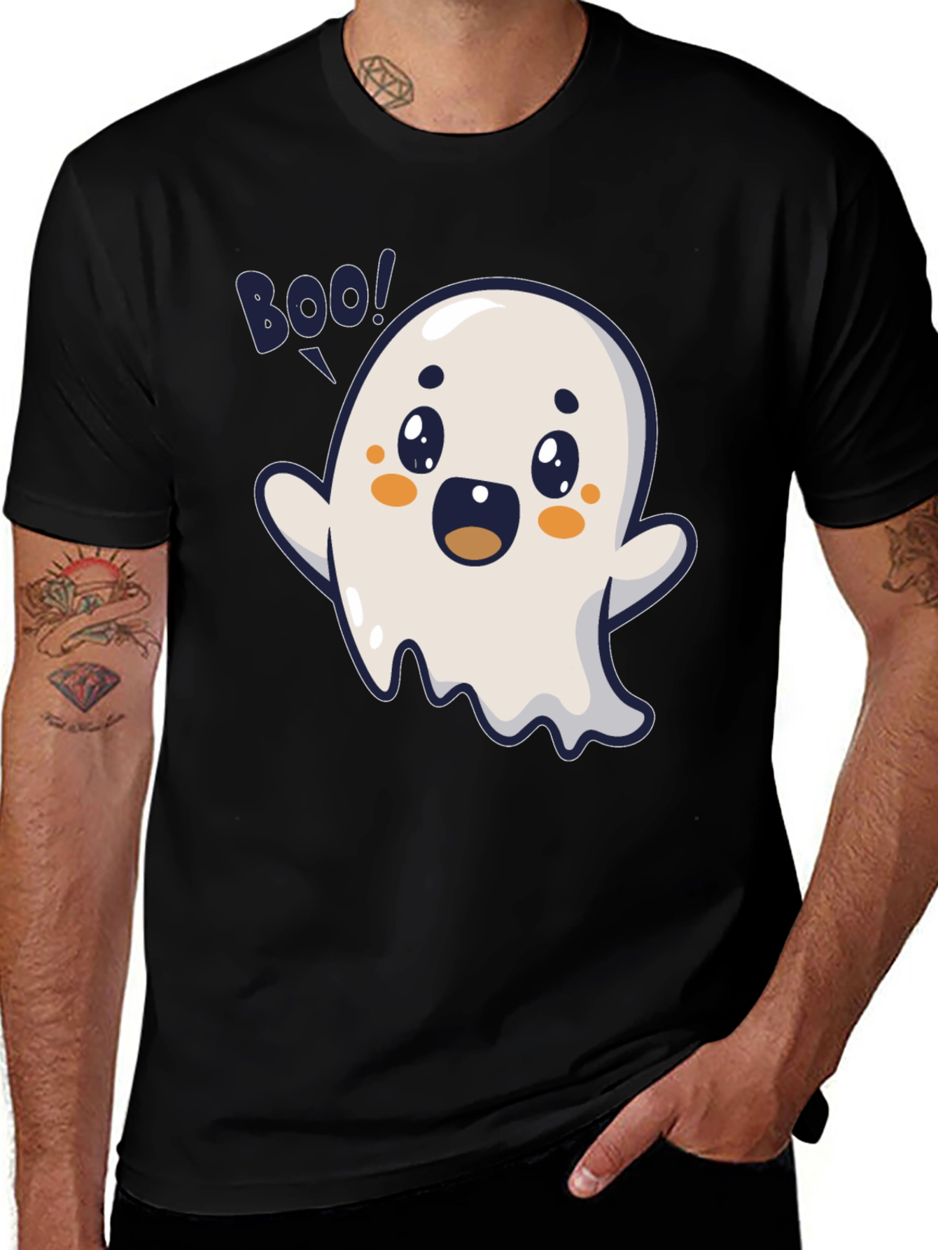 Cute Ghost Boo! Graphic Tee - Halloween Special