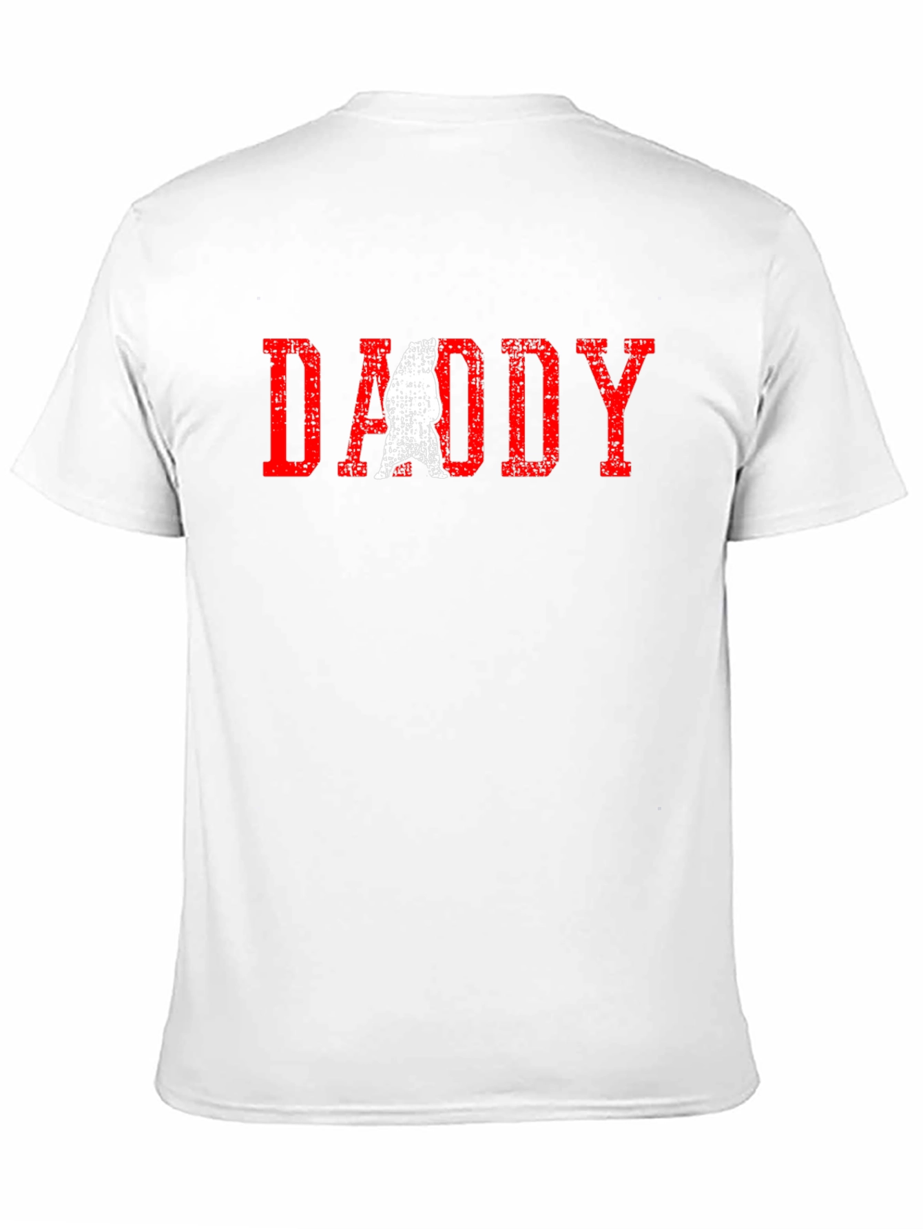 Daddy Bear Graphic T-Shirt - Distressed Red Print