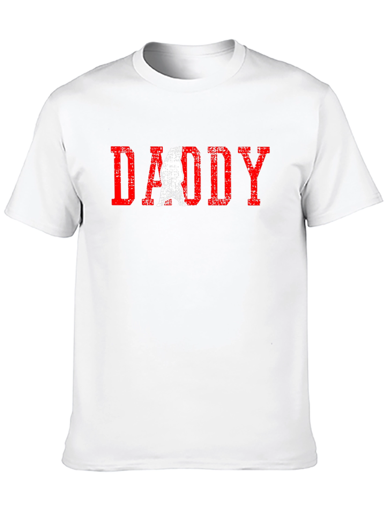 Daddy Bear Graphic T-Shirt - Distressed Red Print
