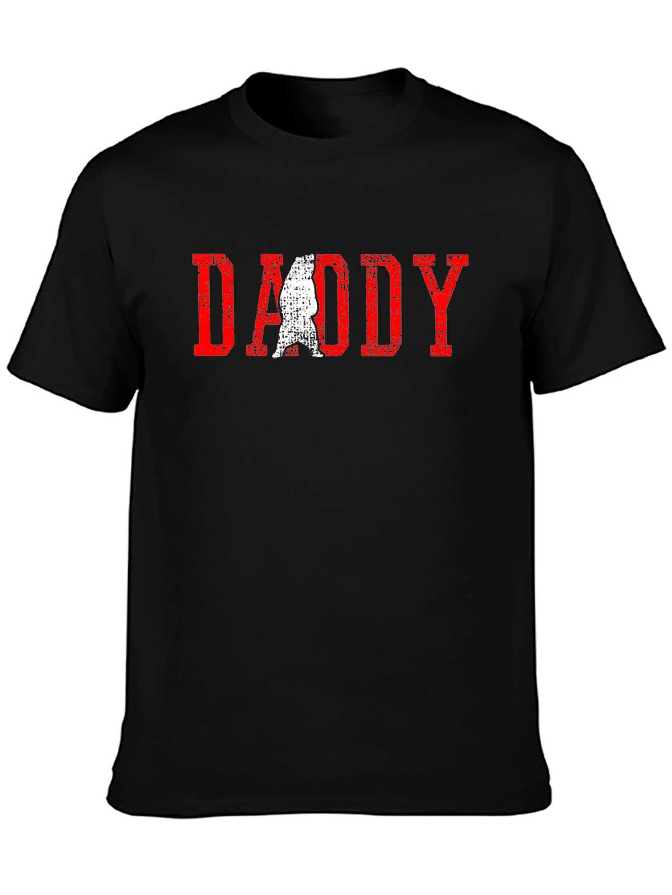 Daddy Bear Graphic T-Shirt - Distressed Red Print