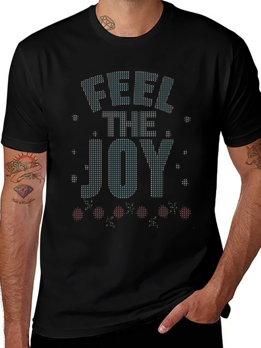 Feel the Joy Christmas Knit Style T-Shirt