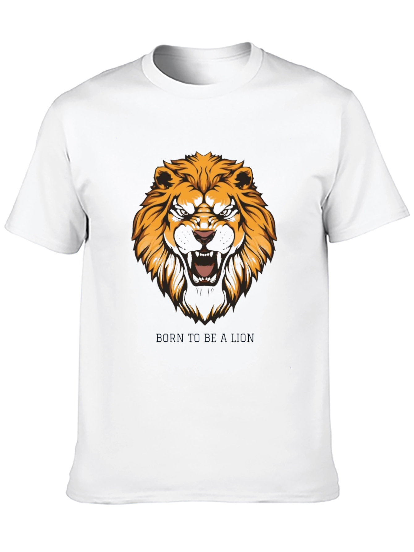Born to Be Lion Black Graphic Tee
