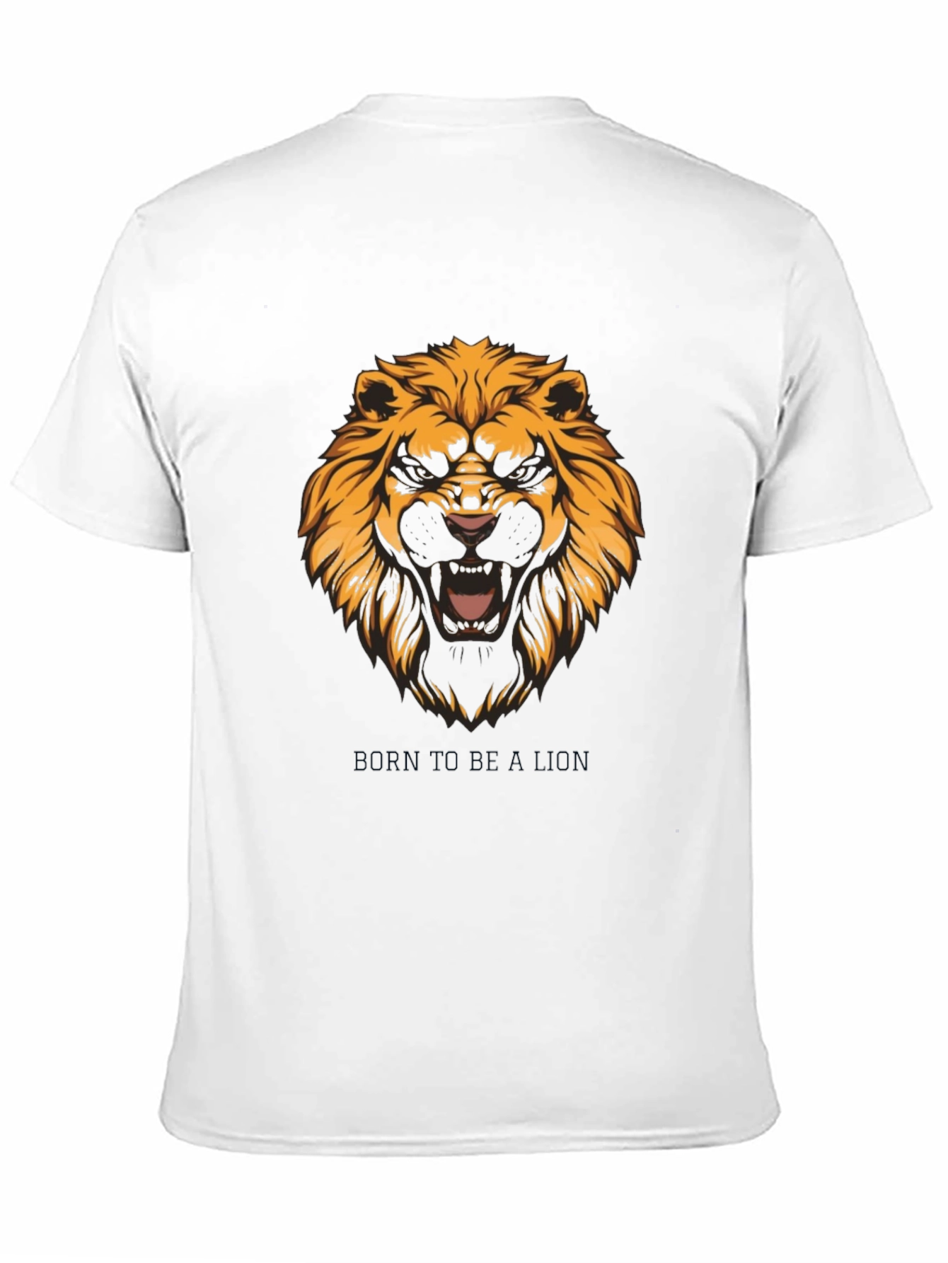 Born to Be Lion Black Graphic Tee