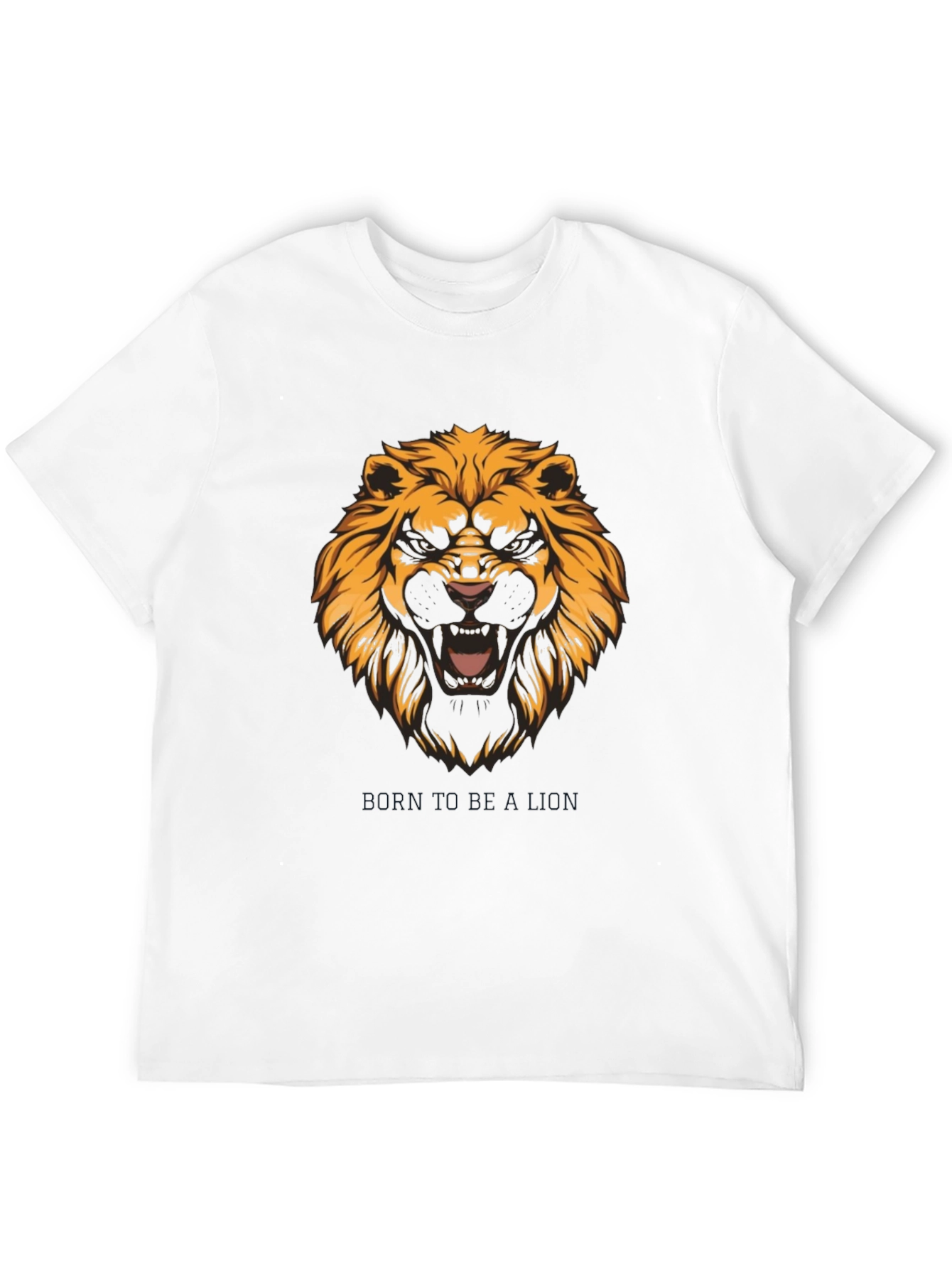 Born to Be Lion Black Graphic Tee