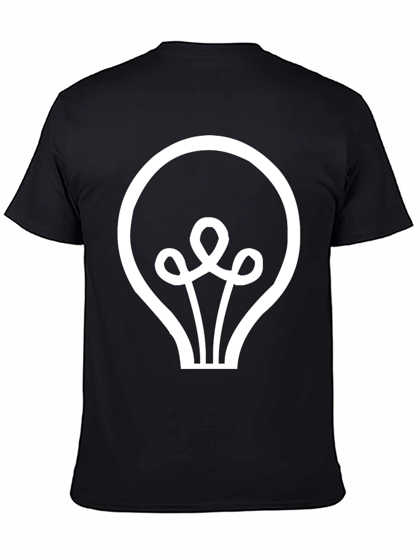 Idea Bulb Graphic Tee - Black Cotton Shirt